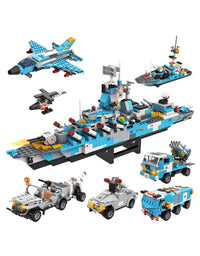 Exercise N Play Navy Cruiser Warship Brick Minis Set - 1293 Pcs
