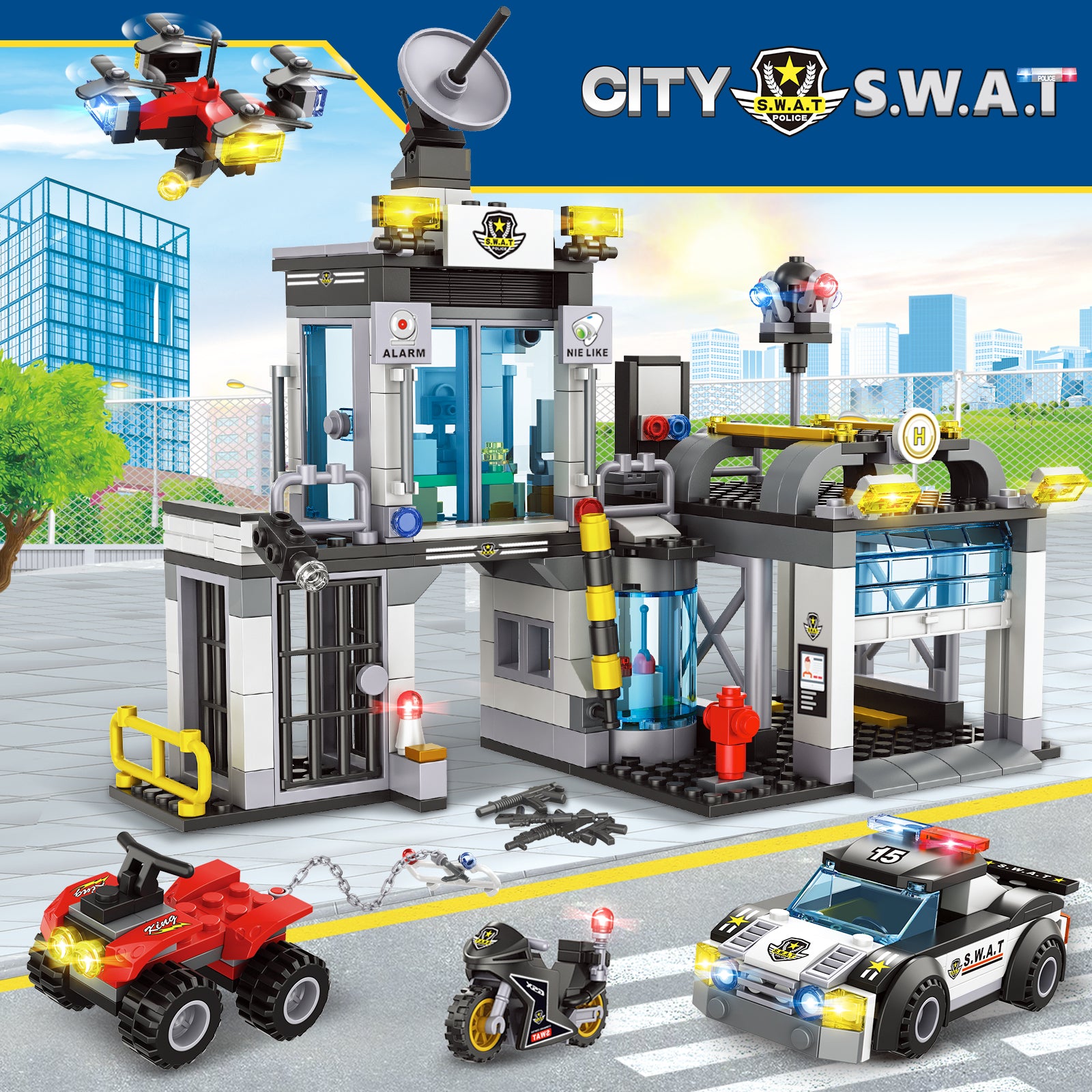 Exercise N Play SWAT Base Mini Blocks Sets - 553 Pcs