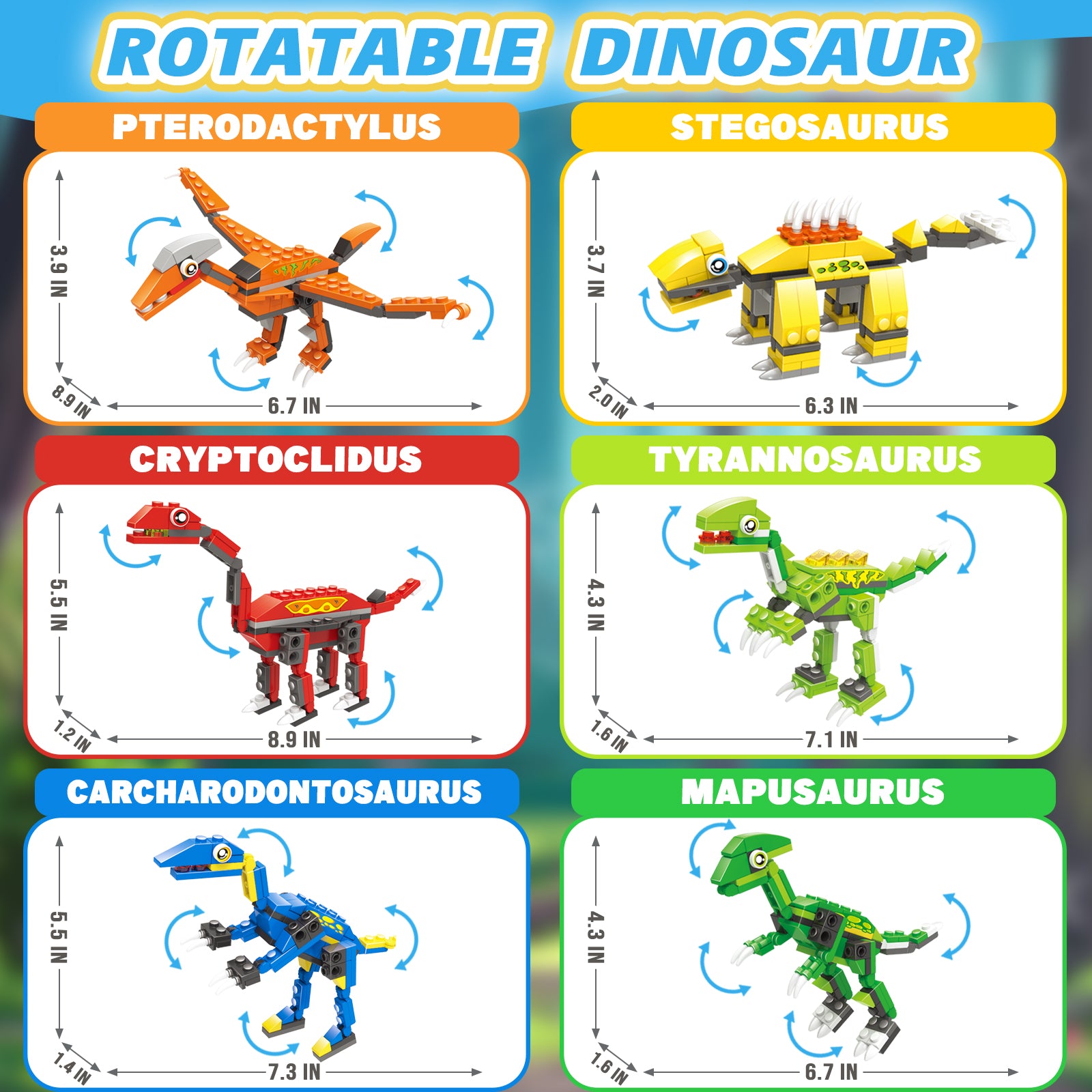 Exercise N Play STEM Dinosaur Toys Set For Kids - 539 Pcs