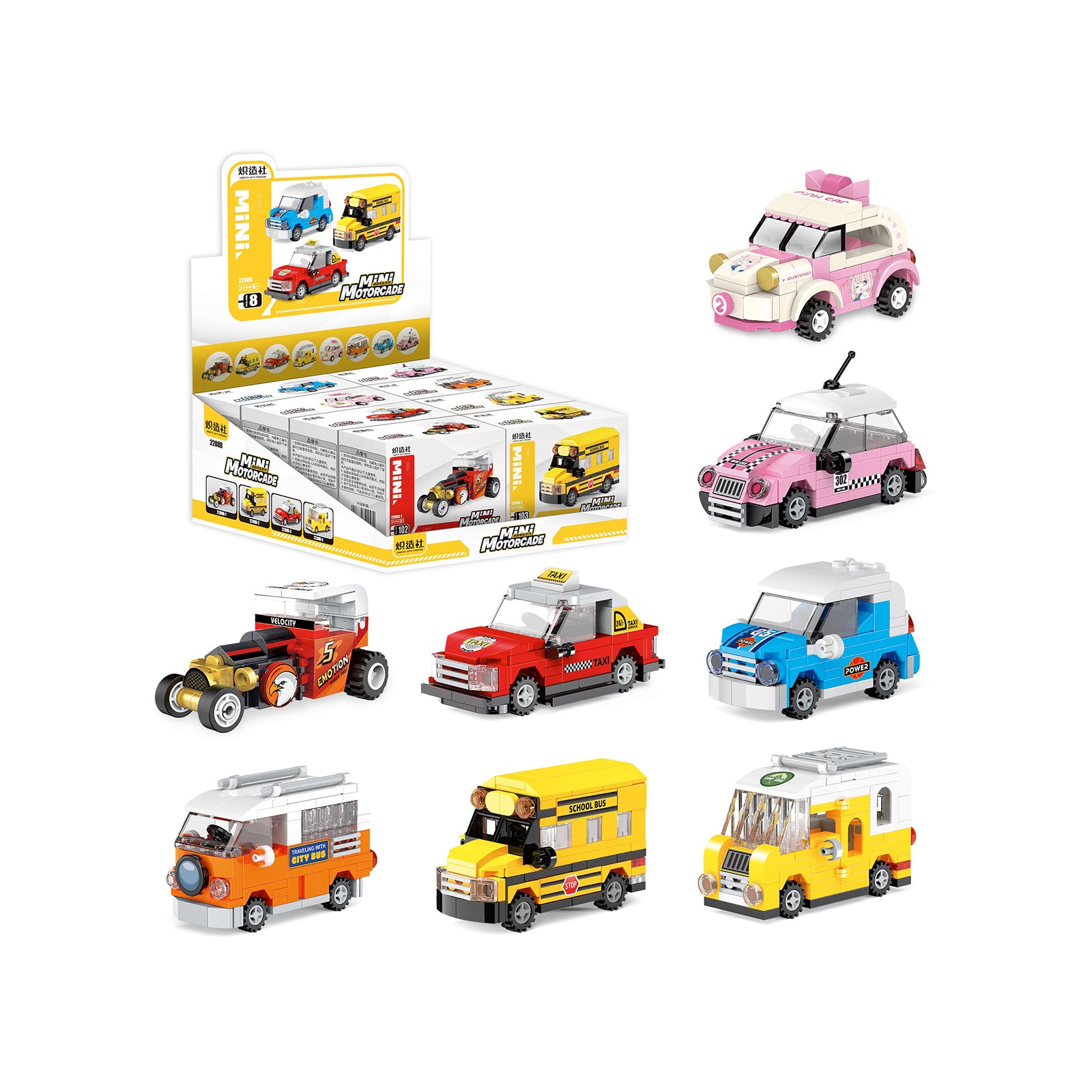 Exercise N Play Mini Racing Car Toy Vehicle Set - 180 Pcs