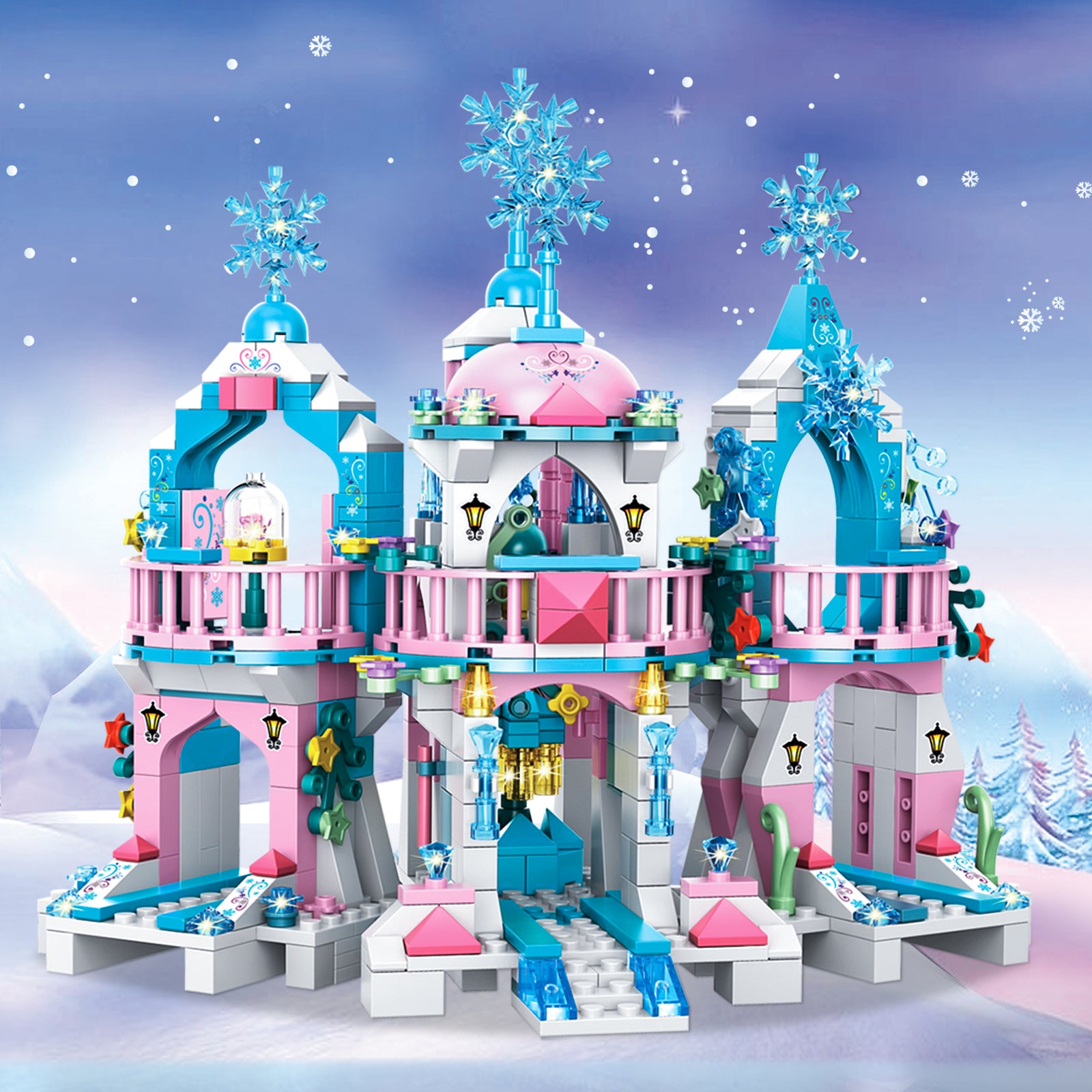 Exercise N Play Dream Princess Castle Construction Set Toys - 906 Pcs