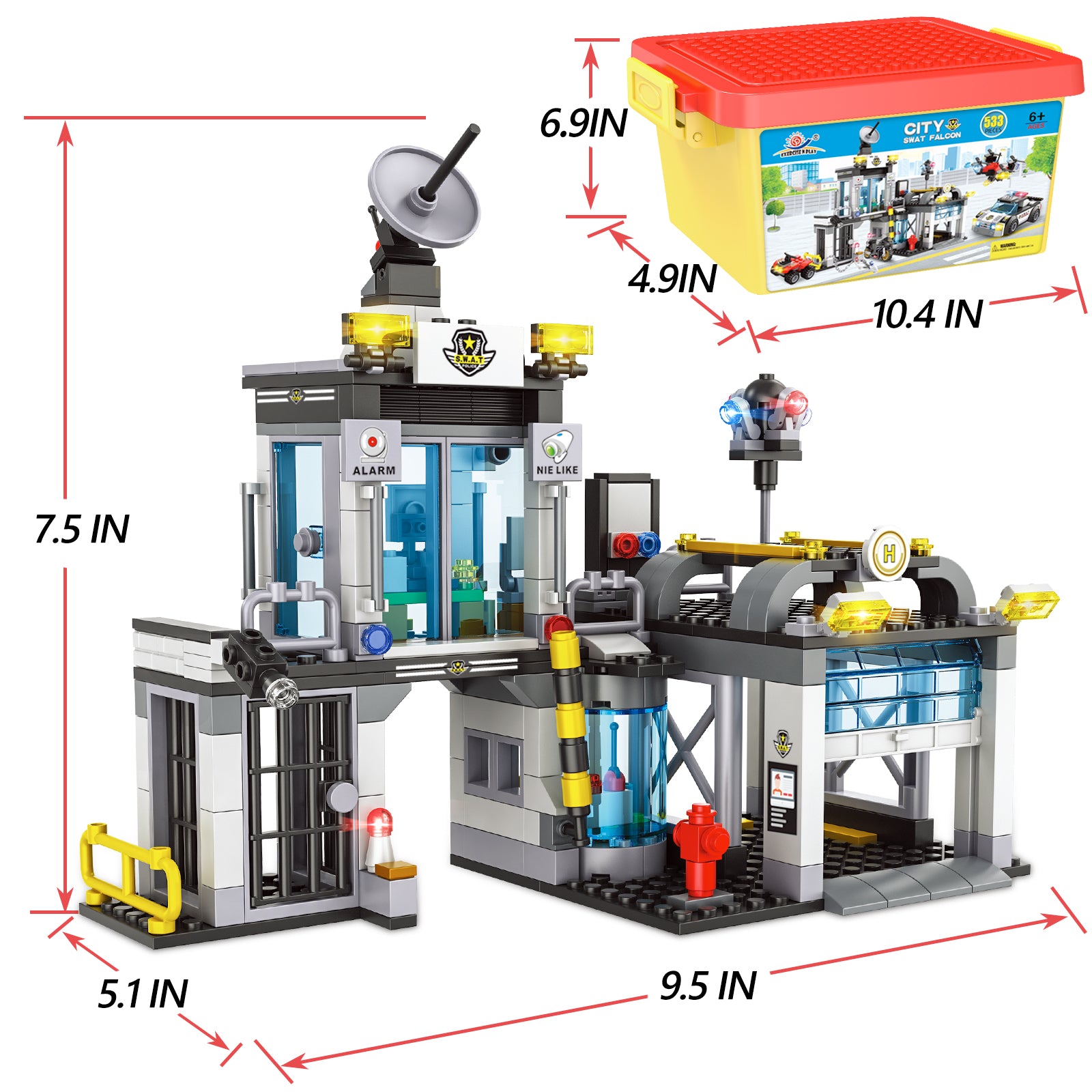 Exercise N Play SWAT Base Mini Blocks Sets - 553 Pcs