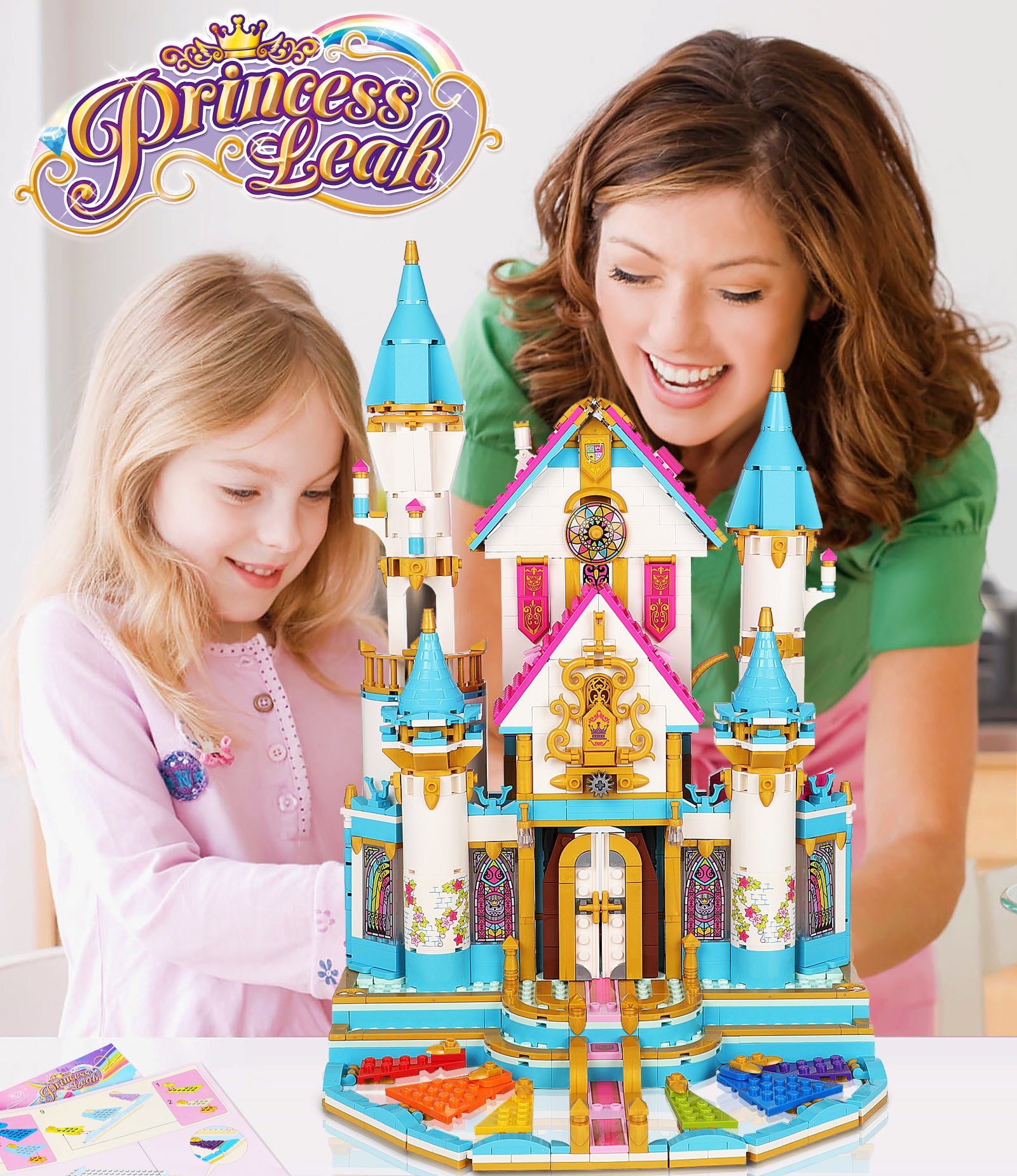 Exercise N Play Princess Castle Construction Toy Set - 1736 Pcs