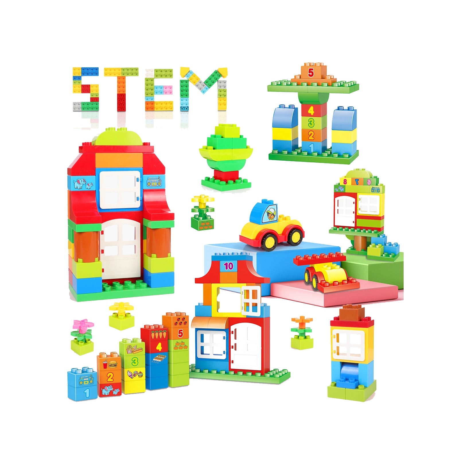 Exercise N Play STEM Children's Construction Toys - 94 Pcs