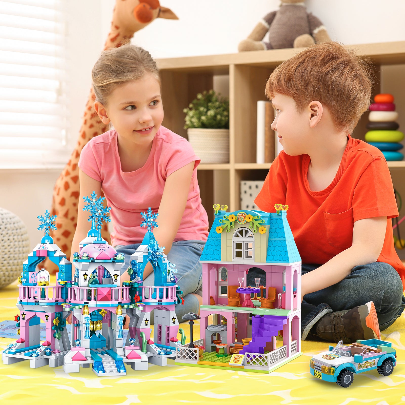 Exercise N Play Dream Princess Castle Construction Set Toys - 906 Pcs