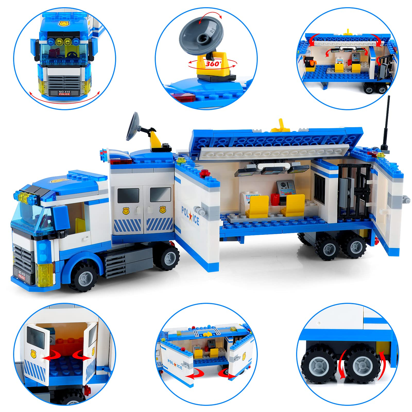 Exercise N Play Brick Minis Police Truck - 484 Pcs