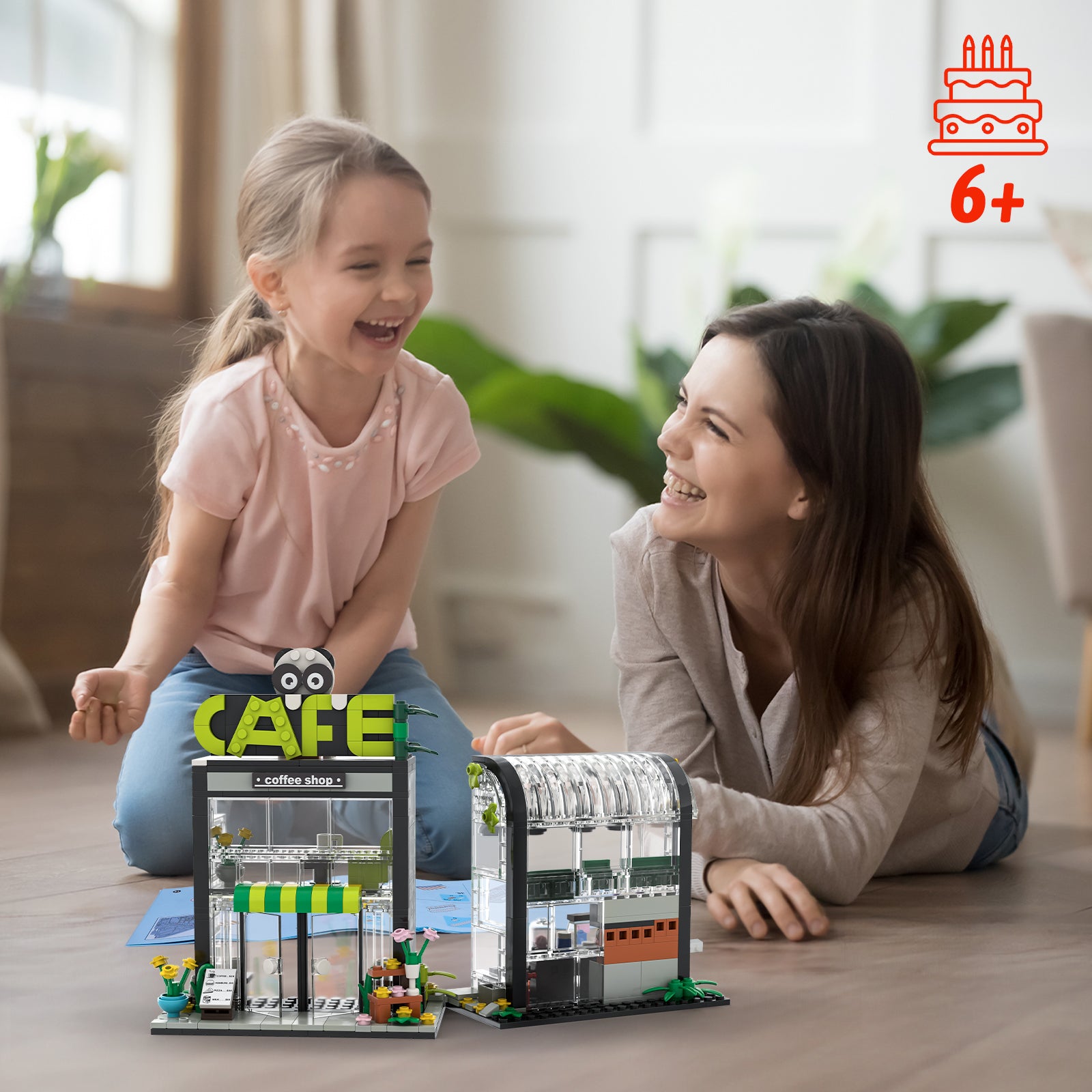 Exercise N Play Coffee Shop Mini Building Blocks Bricks Set - 589Pcs