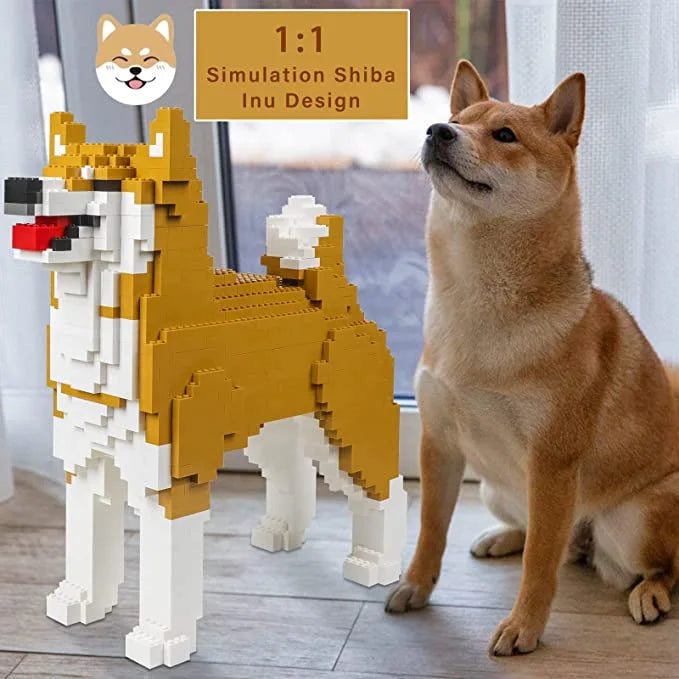 Exercise N Play Shiba Inu Pixel Building Block Set - 1512Pcs