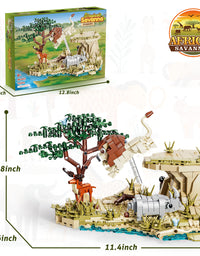 Exercise N Play African Wild Animal Building Block Sets - 755 Pcs
