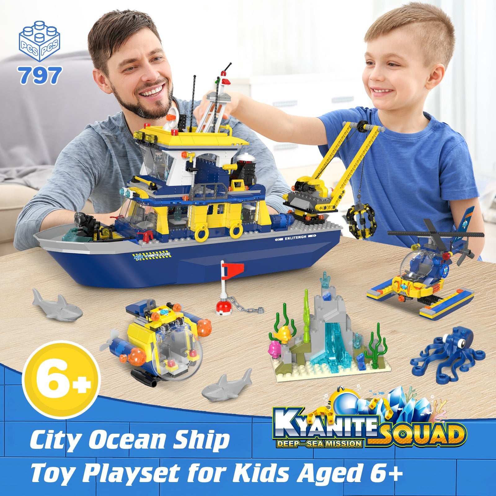 Exercise N Play Exploration Ship Mini Building Blocks Sets - 753 Pcs