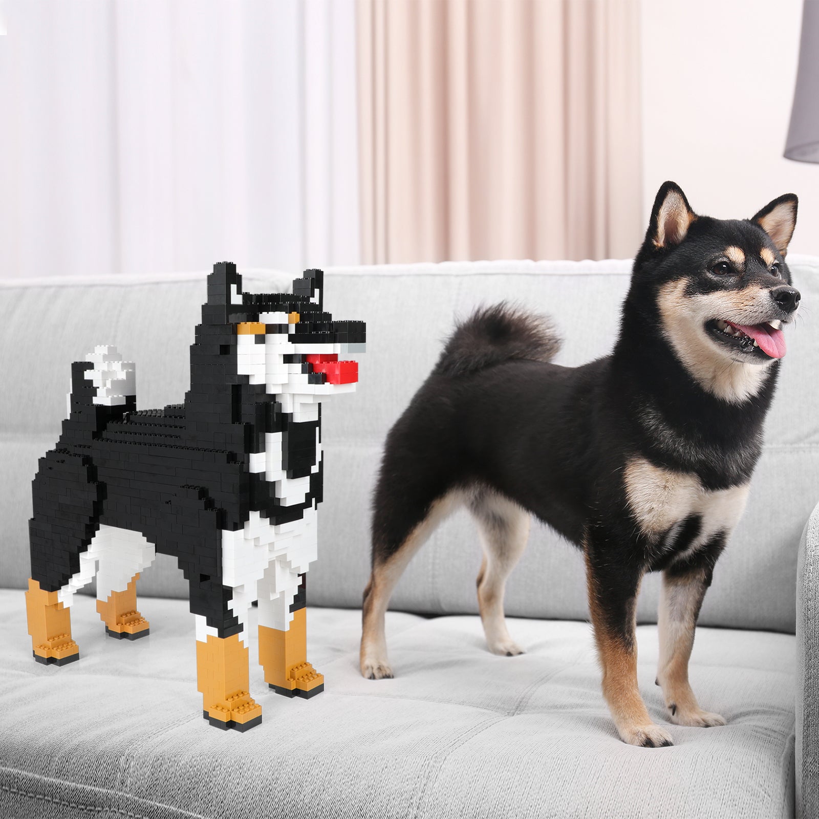 Akita Inu Pixel Puzzle Toys Set