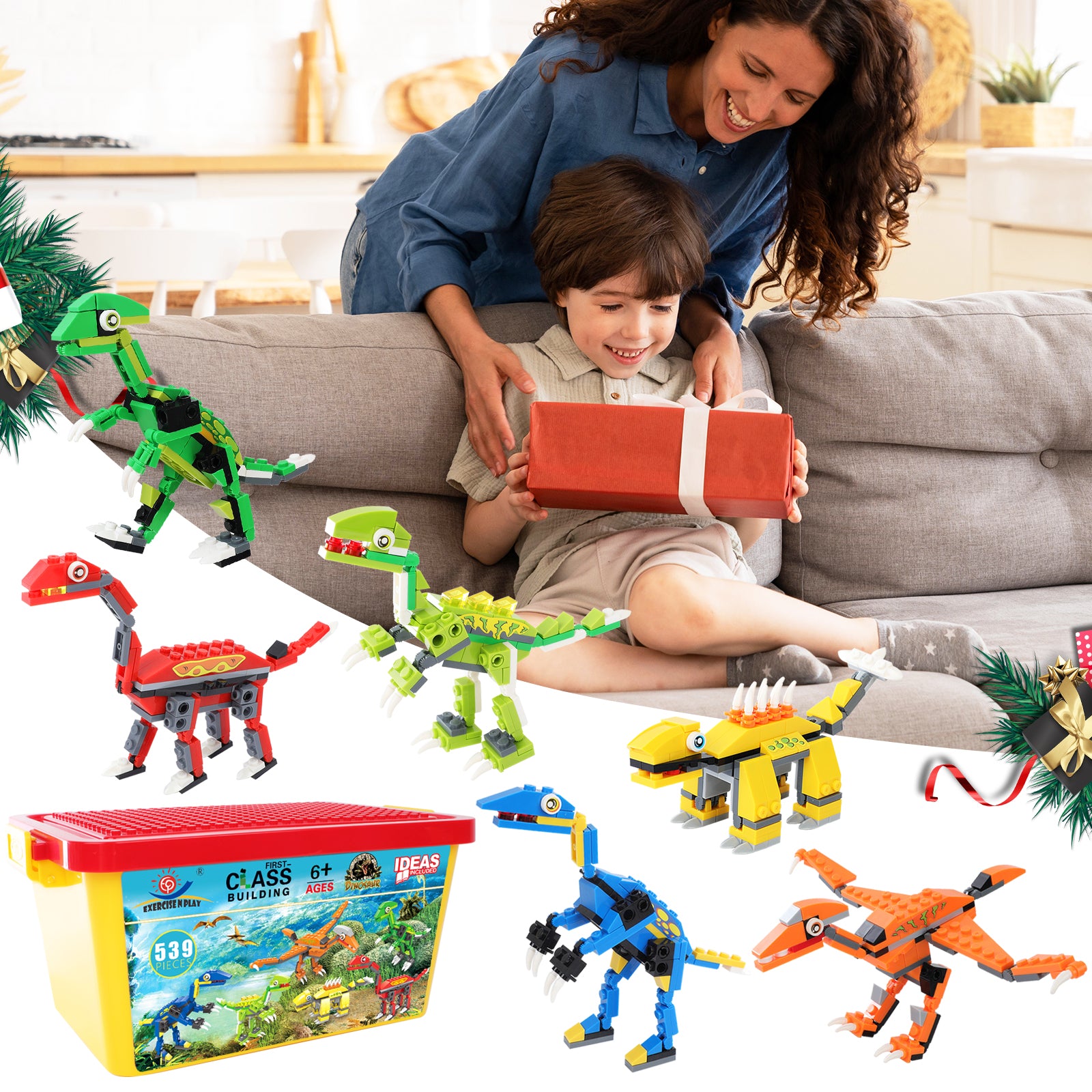 Exercise N Play STEM Dinosaur Toys Set For Kids - 539 Pcs