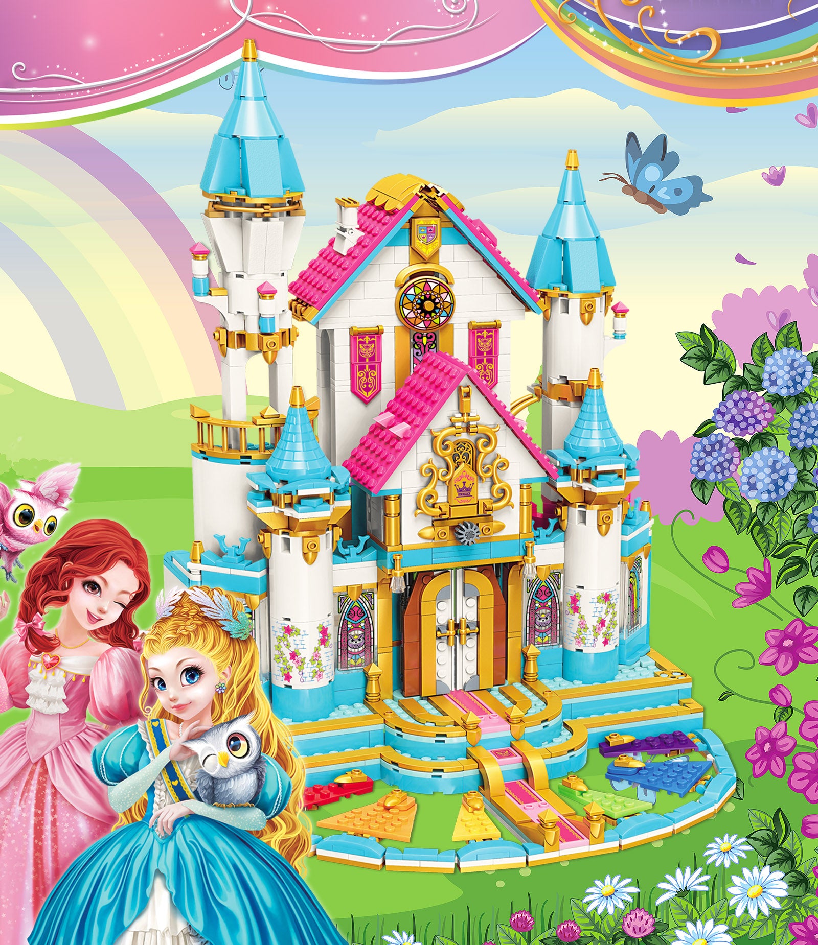 Exercise N Play Princess Castle Construction Toy Set - 1736 Pcs