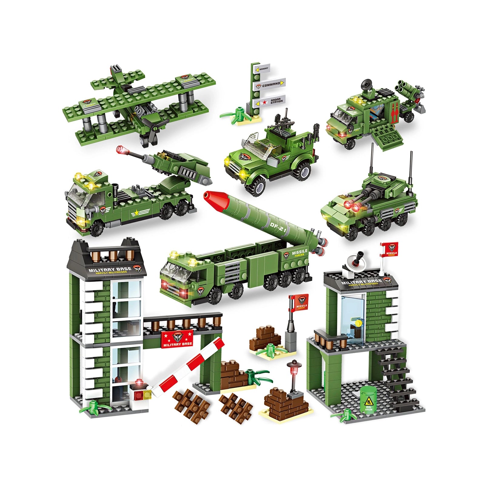 Exercise N Play ICBM Vehicle Toy Bricks Set - 1162 Pcs