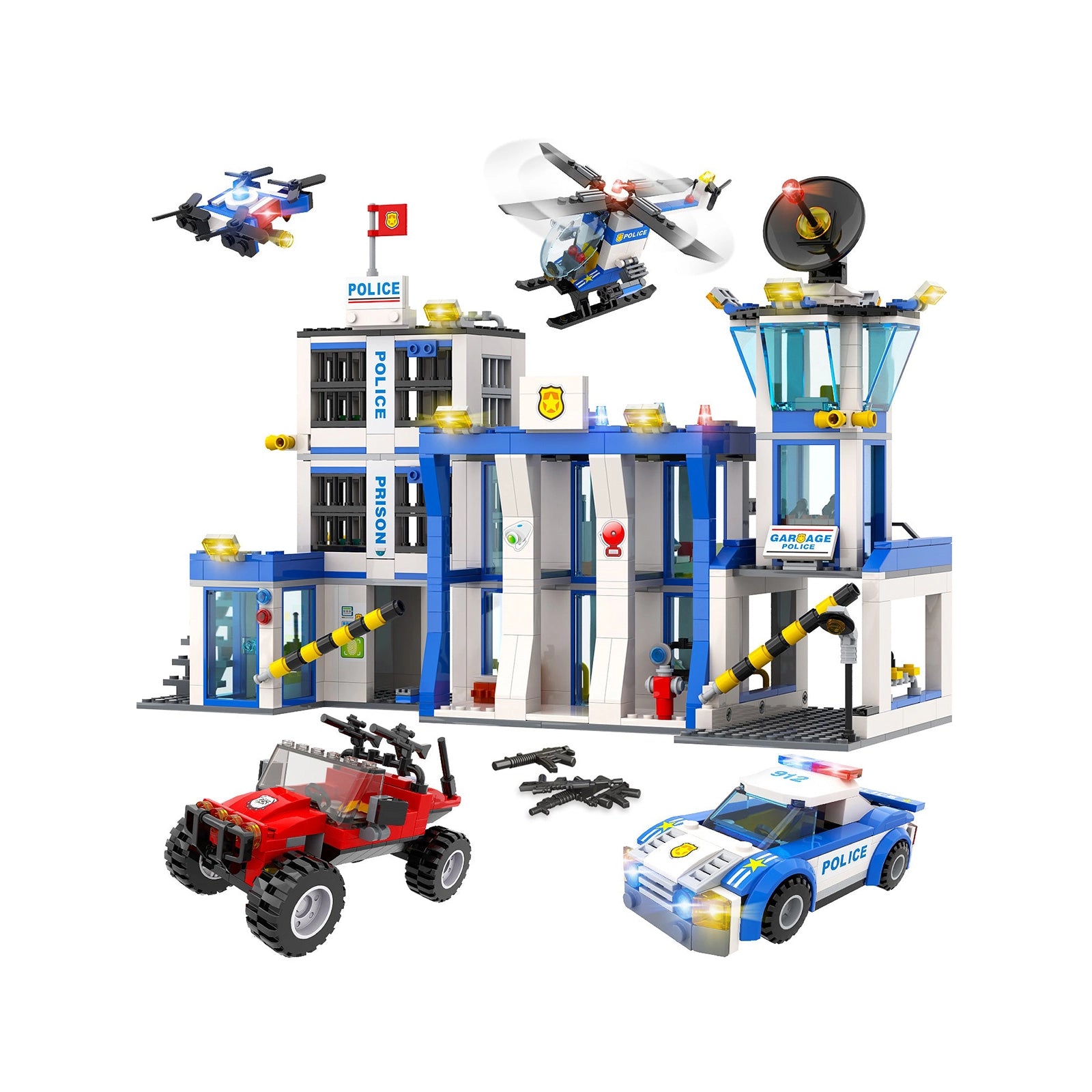 Exercise N Play City Police Station Bricks Blocks Sets - 949 Pcs