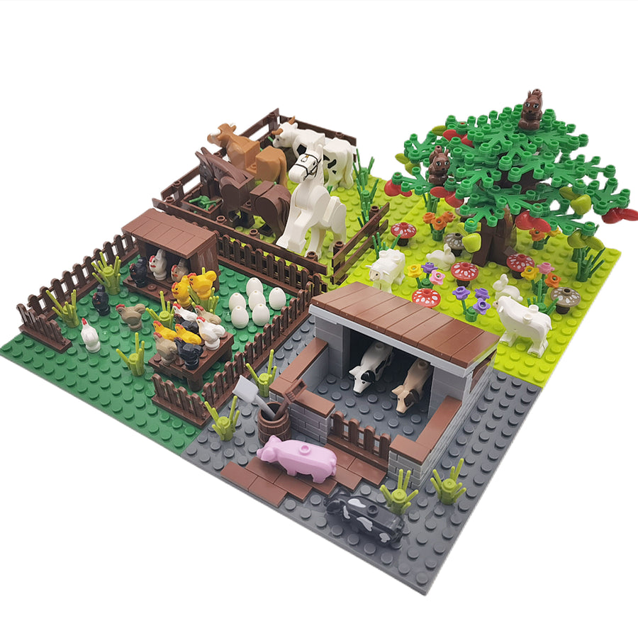 Farmyard Animal Toys Brick Building Set
