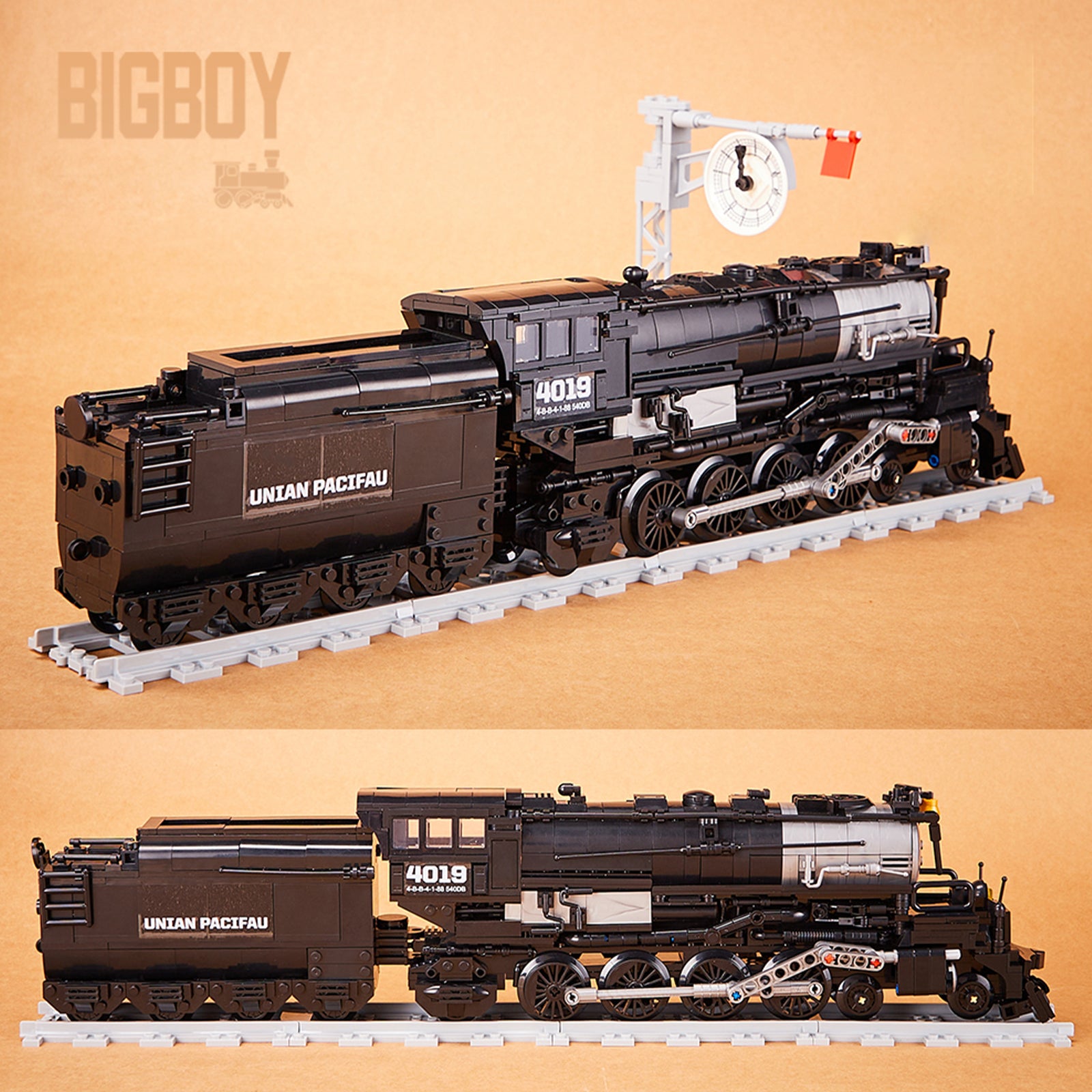 Steam Train Toy Sets With Railroad for Children - 1086Pcs