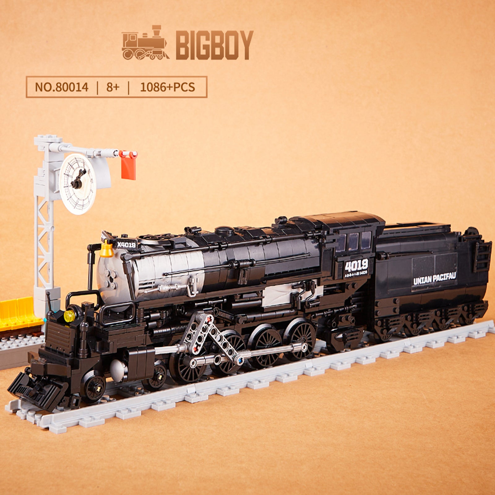 Steam Train Toy Sets With Railroad for Children - 1086Pcs