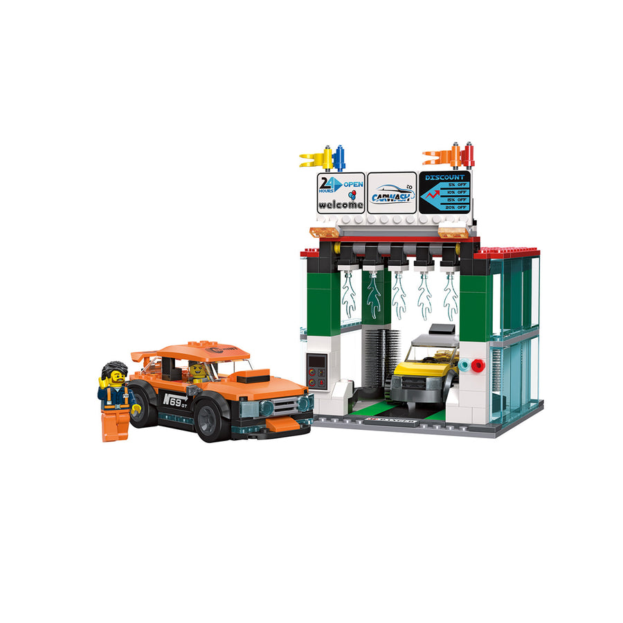 City Car Wash Small Blocks Set -215PCS
