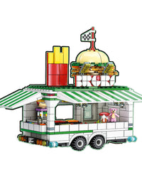 City Burger Truck Toy Bricks Set - 367 Pcs
