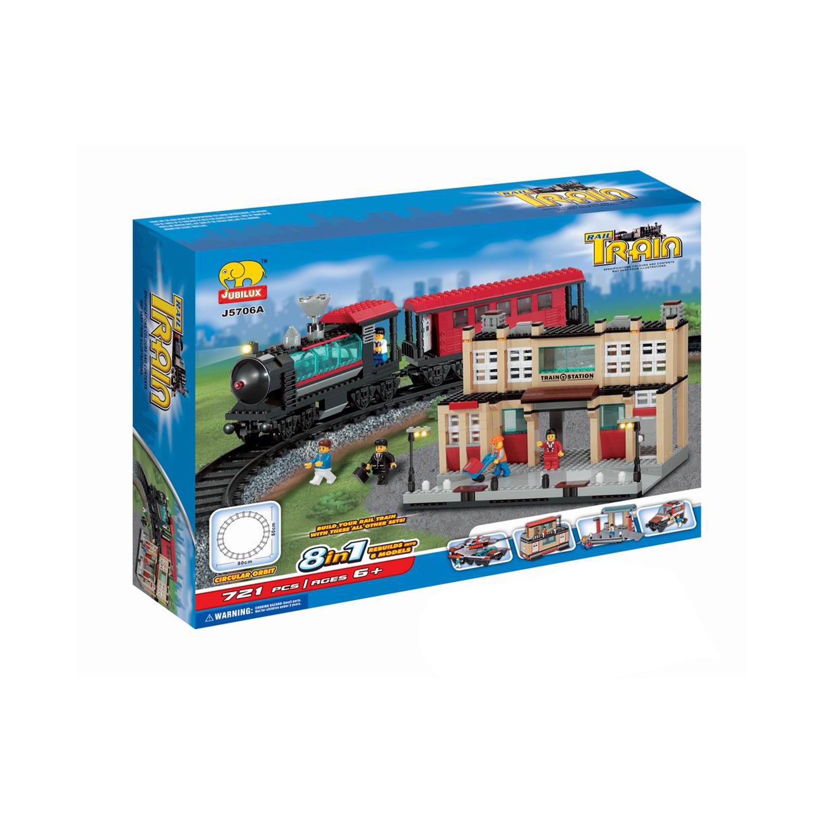 City Train Station Building Brick Set -721PCS