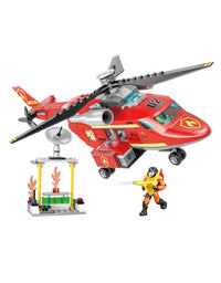 Fire Rescue Helicopter Toddler Toys Set -431Pcs
