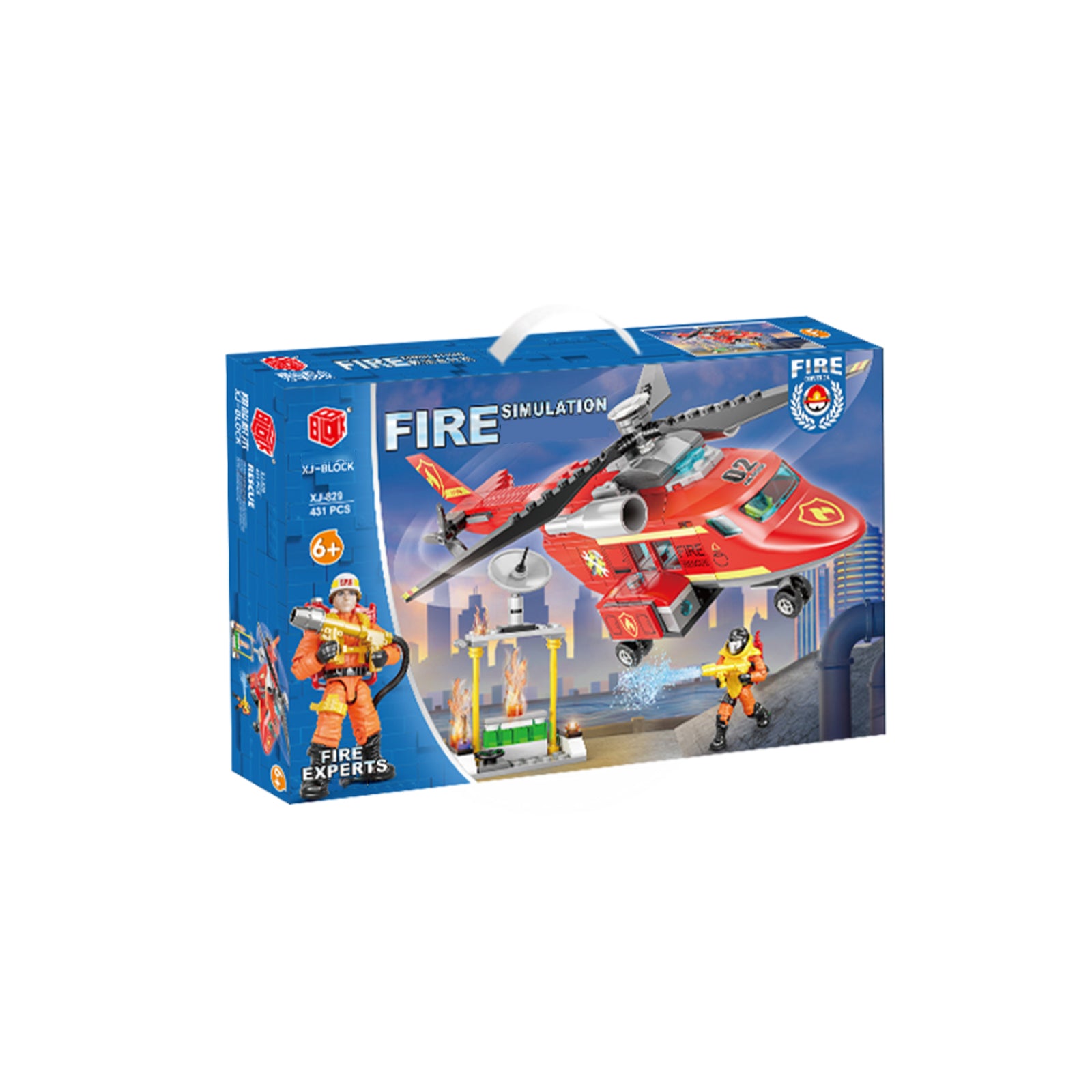 Fire Rescue Helicopter Toddler Toys Set -431Pcs