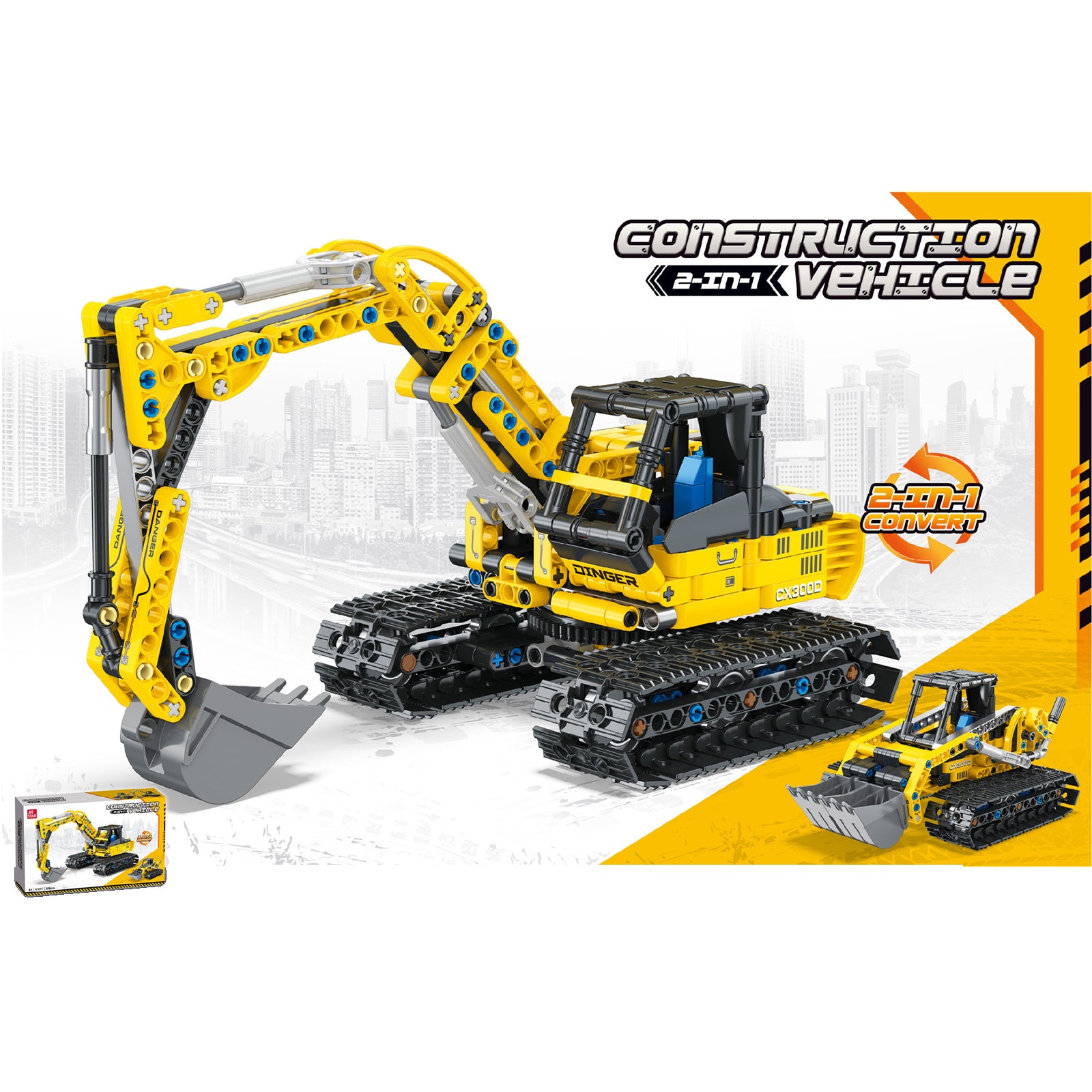 Multifunctional Excavator Construction Block Toys