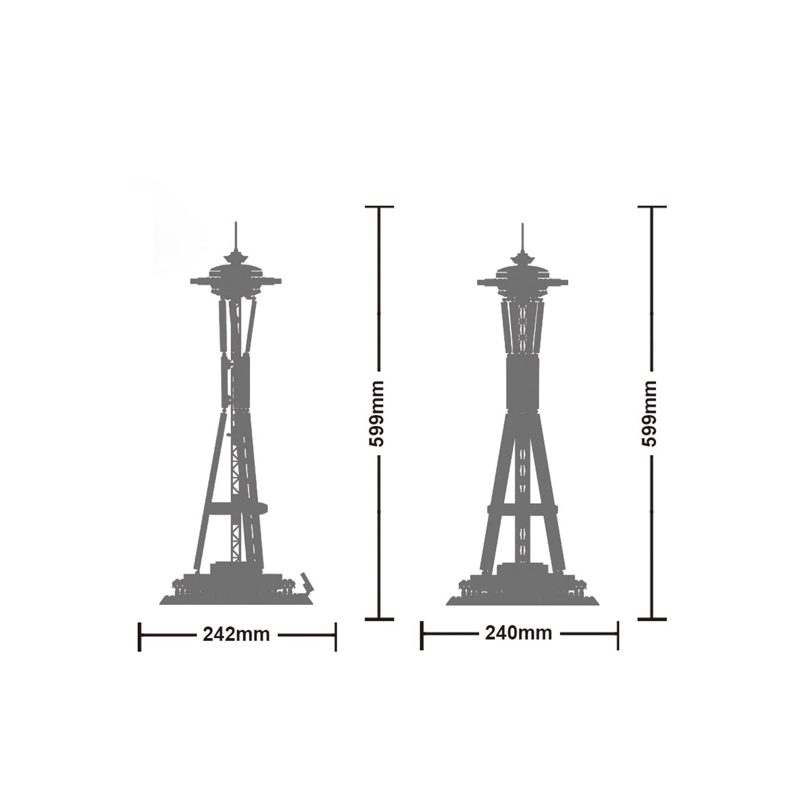 Seattle Space Needle Building Block Toys -1075Pcs