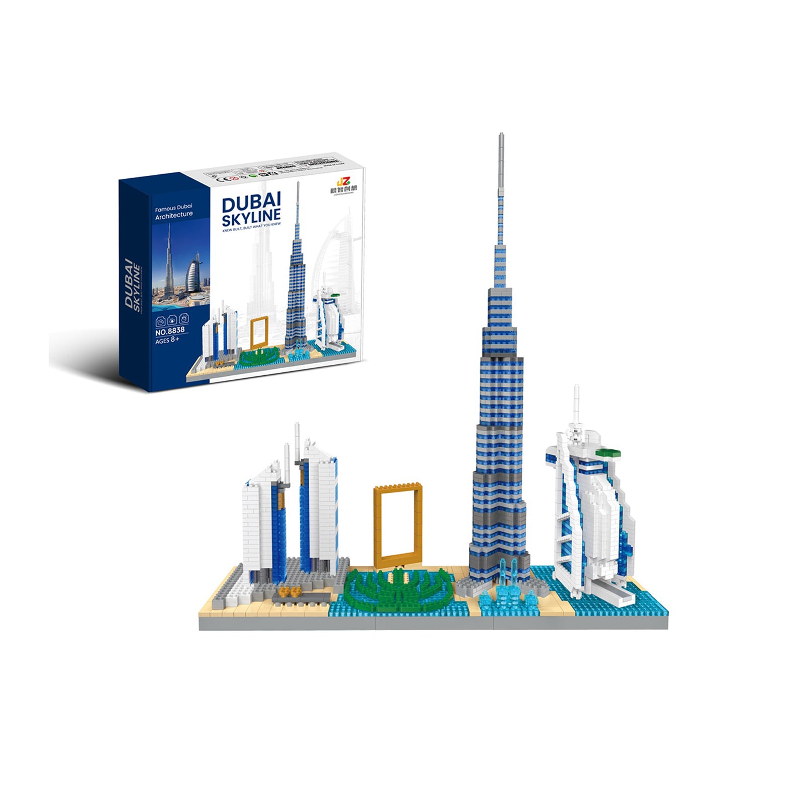 City Skyline Architecture Builder Bricks Toy Set