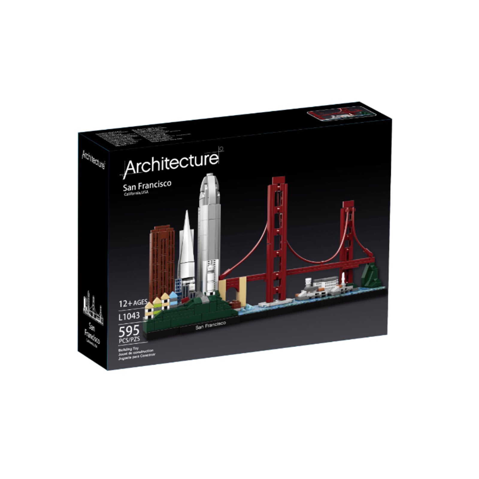 City Skyline Architecture Builder Bricks Toy Set