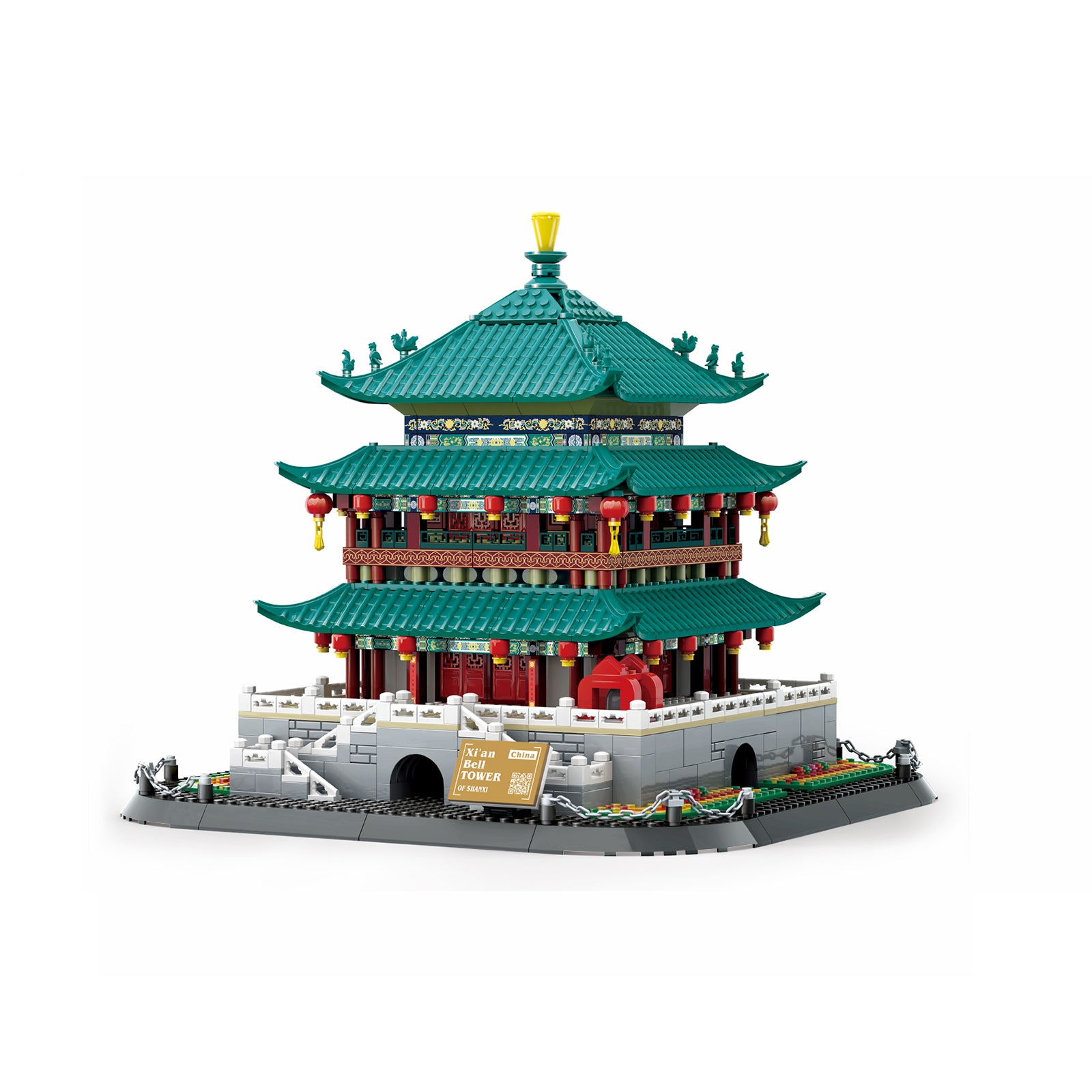 China XiAn Bell Tower Toys Blocks Set -1121Pcs