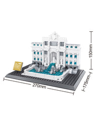 Rome Trevi Fountain Construction Set Toy - 667Pcs
