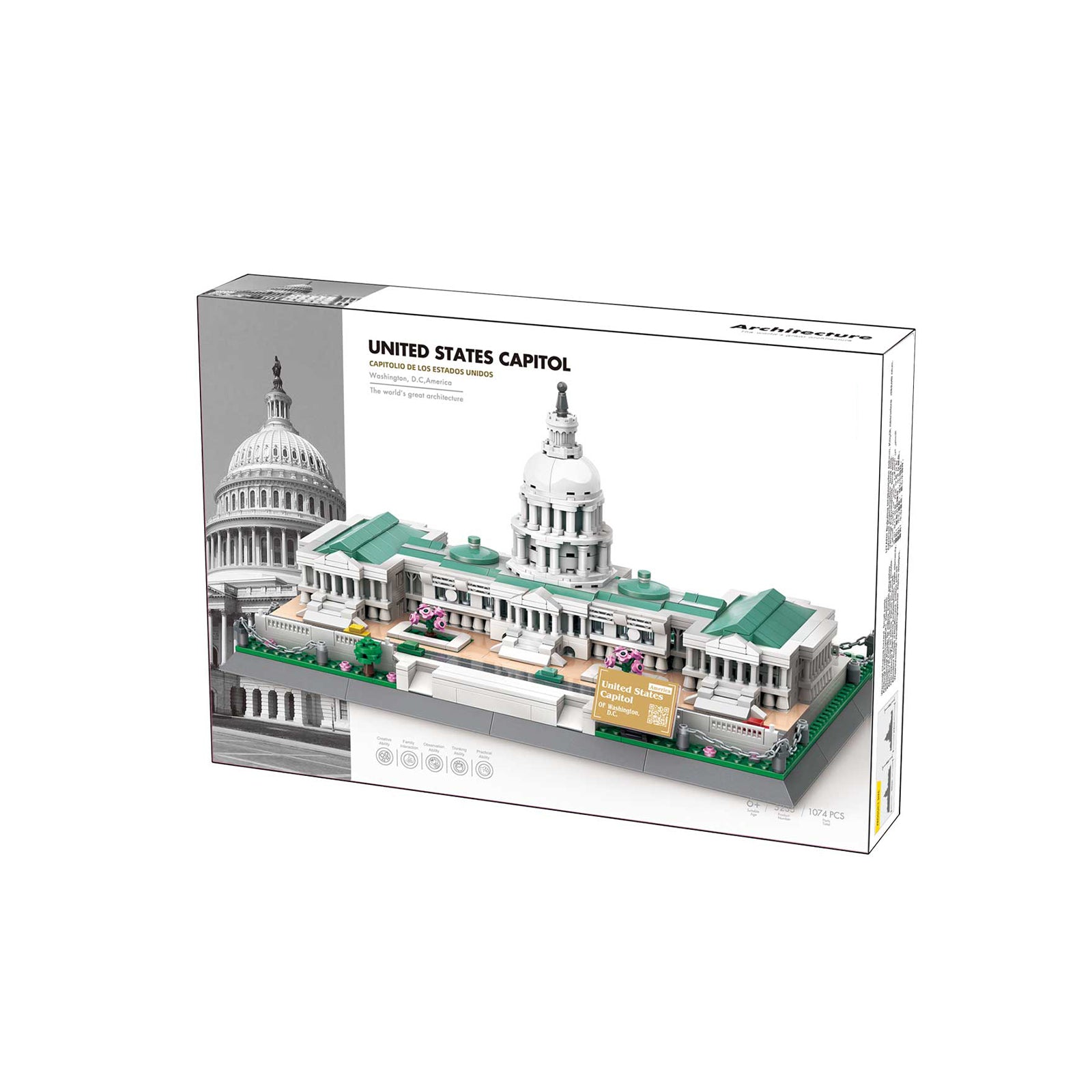 America Capitol Building Block Toy Kit -1074Pcs