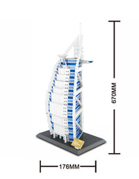 Dubai Burj Al Arab Small Building Blocks Set - 1368Pcs
