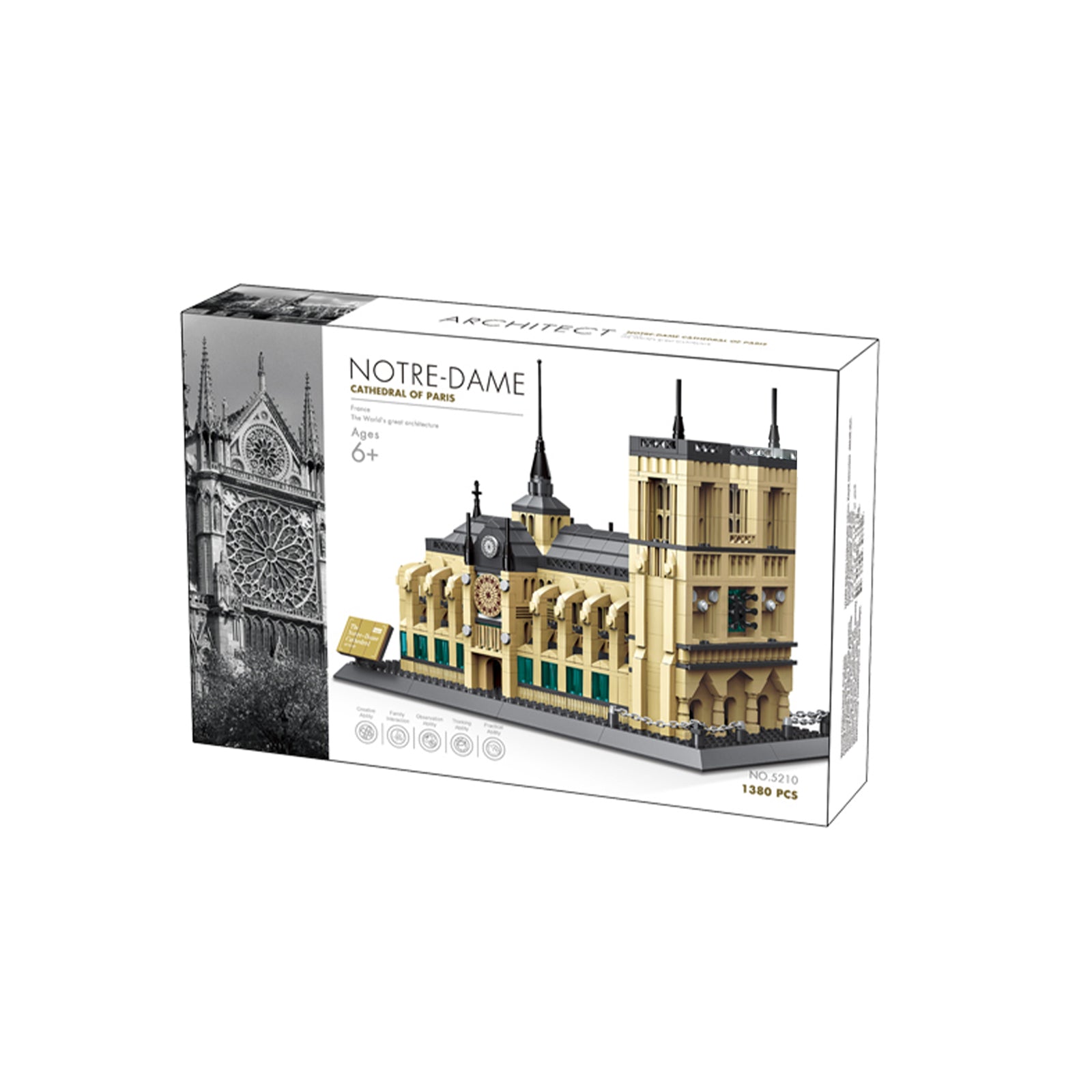 Notre Dame de Paris Construction Toys for Kids -1380Pcs