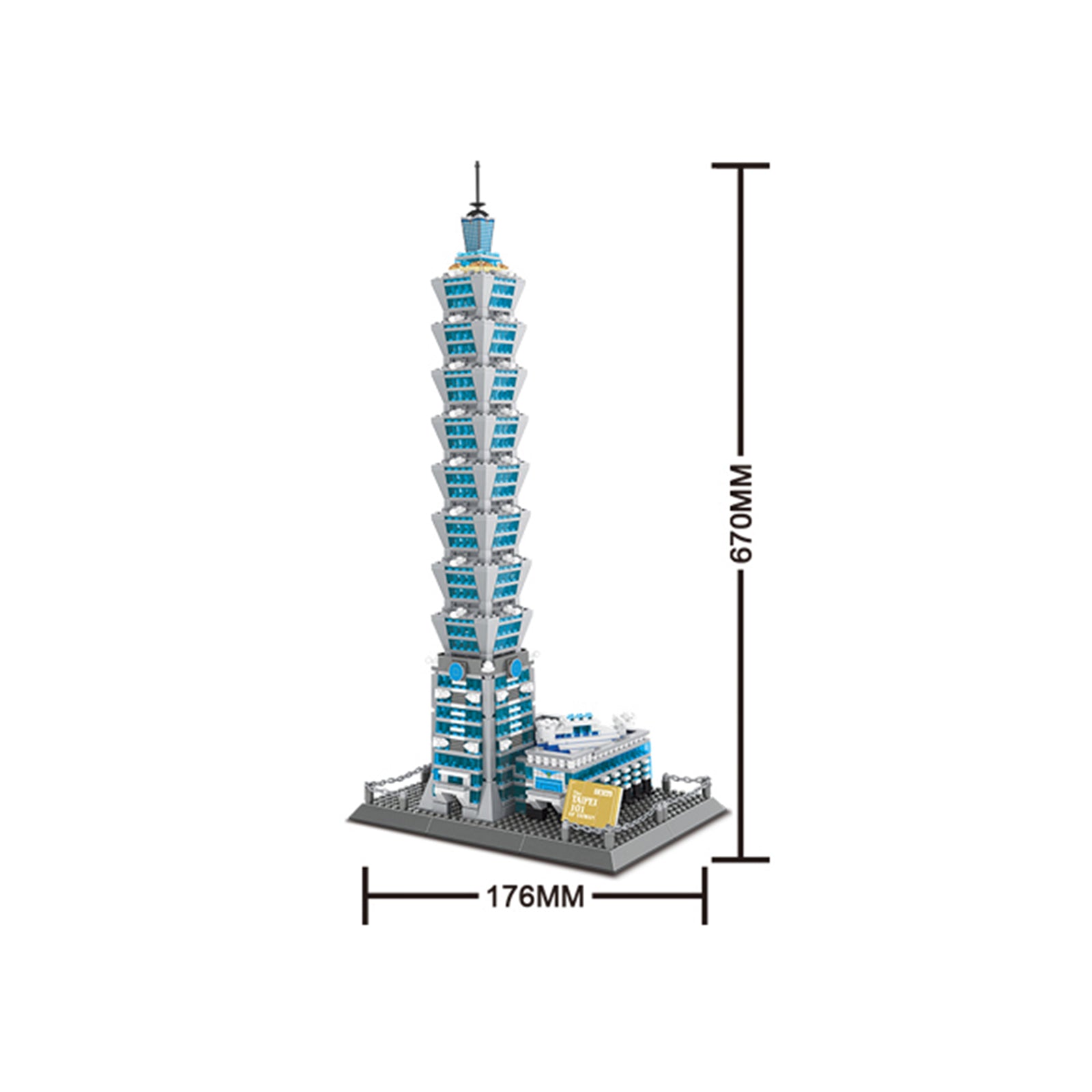 Taipei 101 Skyscraper Building Brick Toy Set - 1512Pcs