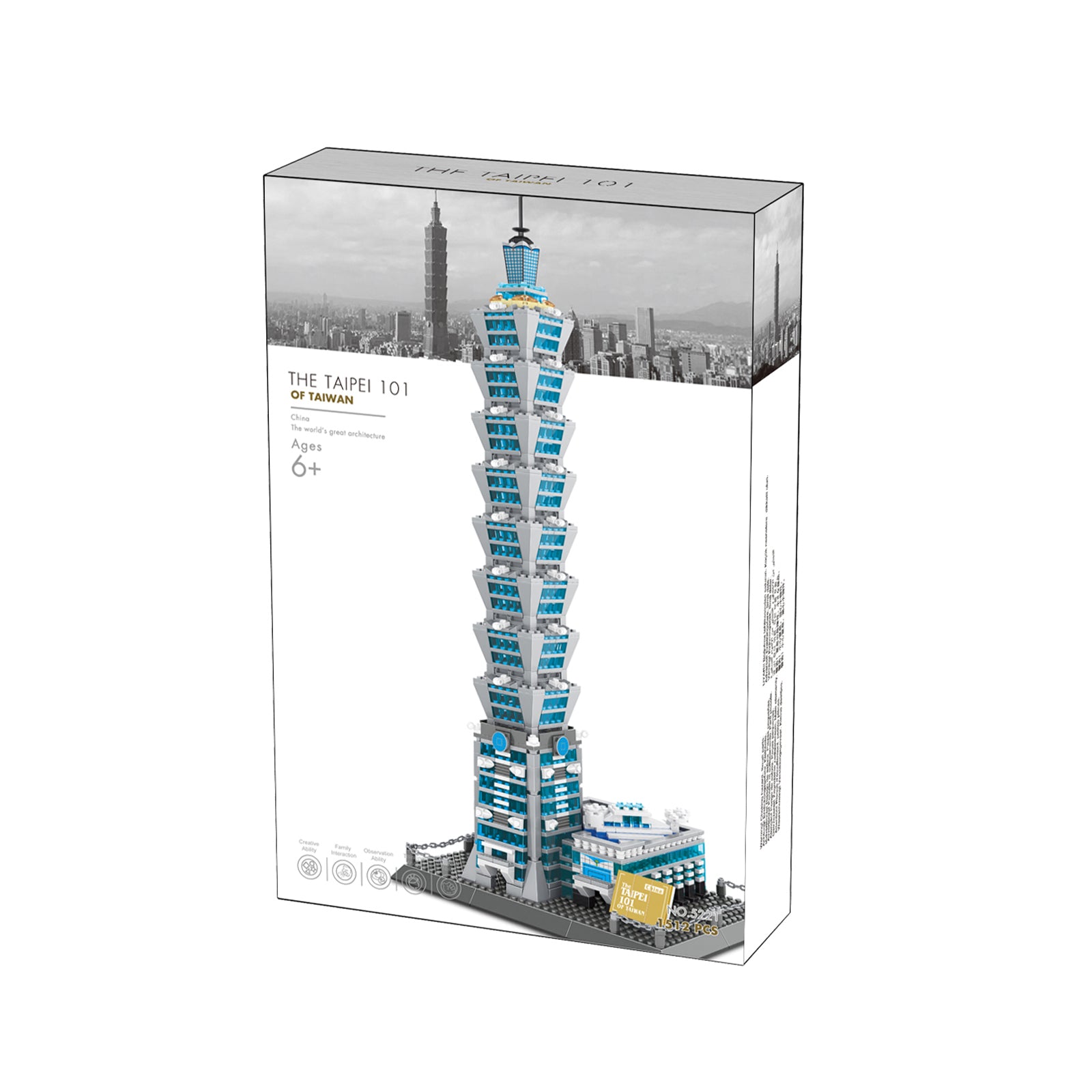 Taipei 101 Skyscraper Building Brick Toy Set - 1512Pcs