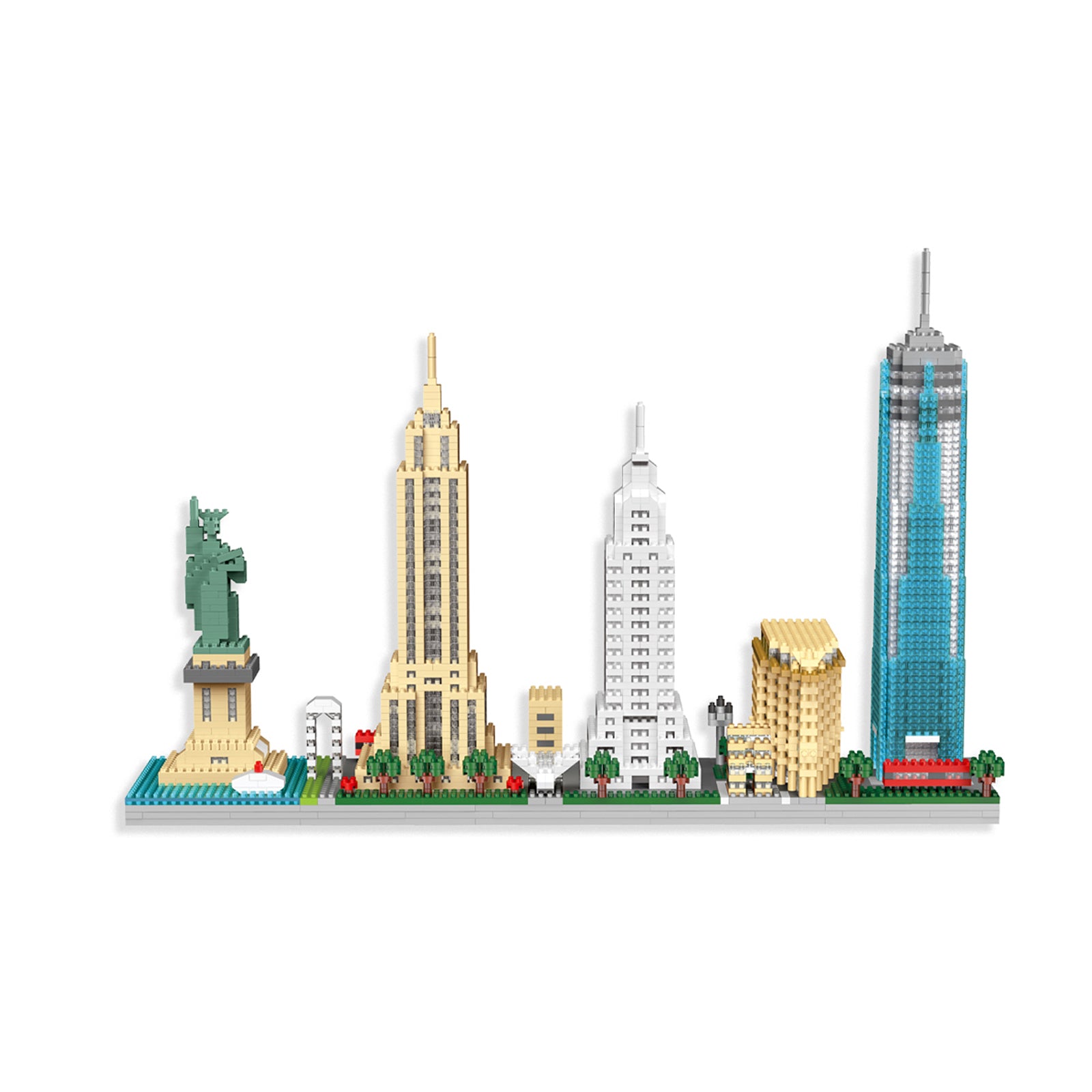 City Skyline Architecture Builder Bricks Toy Set