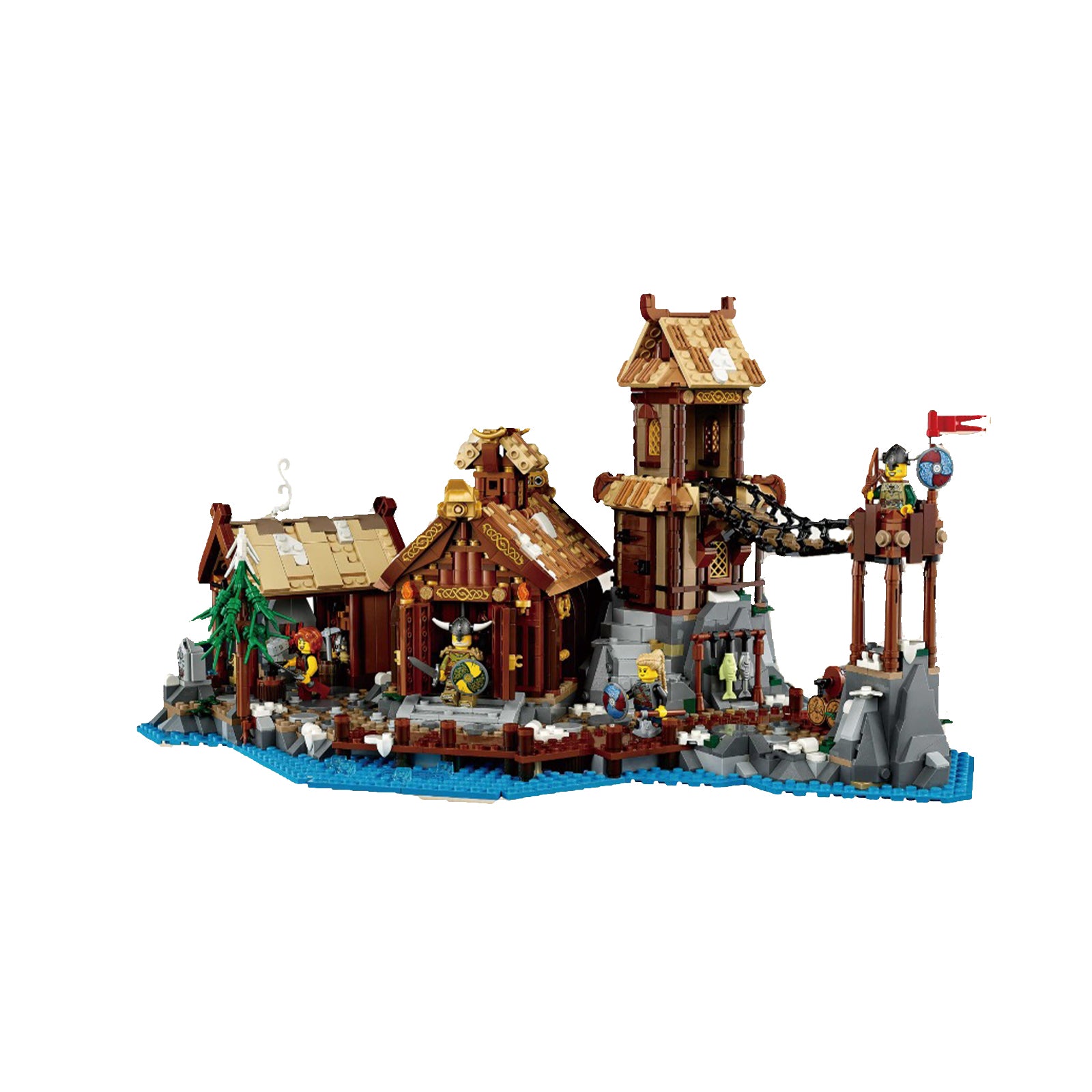 Medieval Viking Village Building Block Toys Set - 2103Pcs