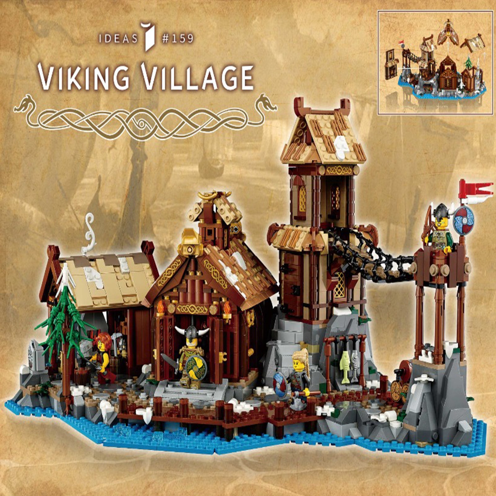 Medieval Viking Village Building Block Toys Set - 2103Pcs