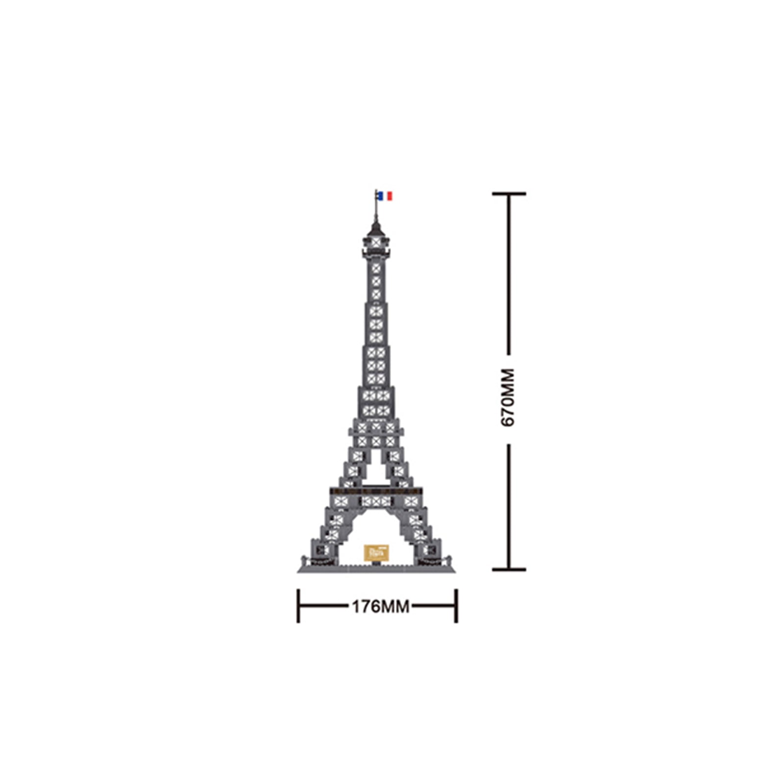 Eiffel Tower of Paris Modular Buildings Toy Set -1002Pcs