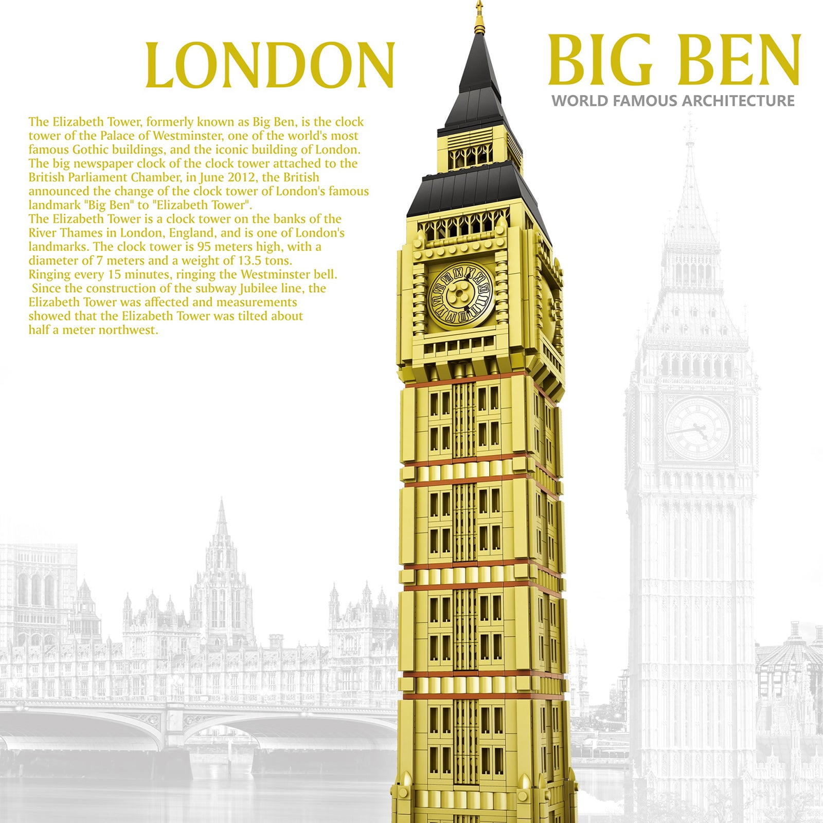 London Big Ben Construction Toys For Kids