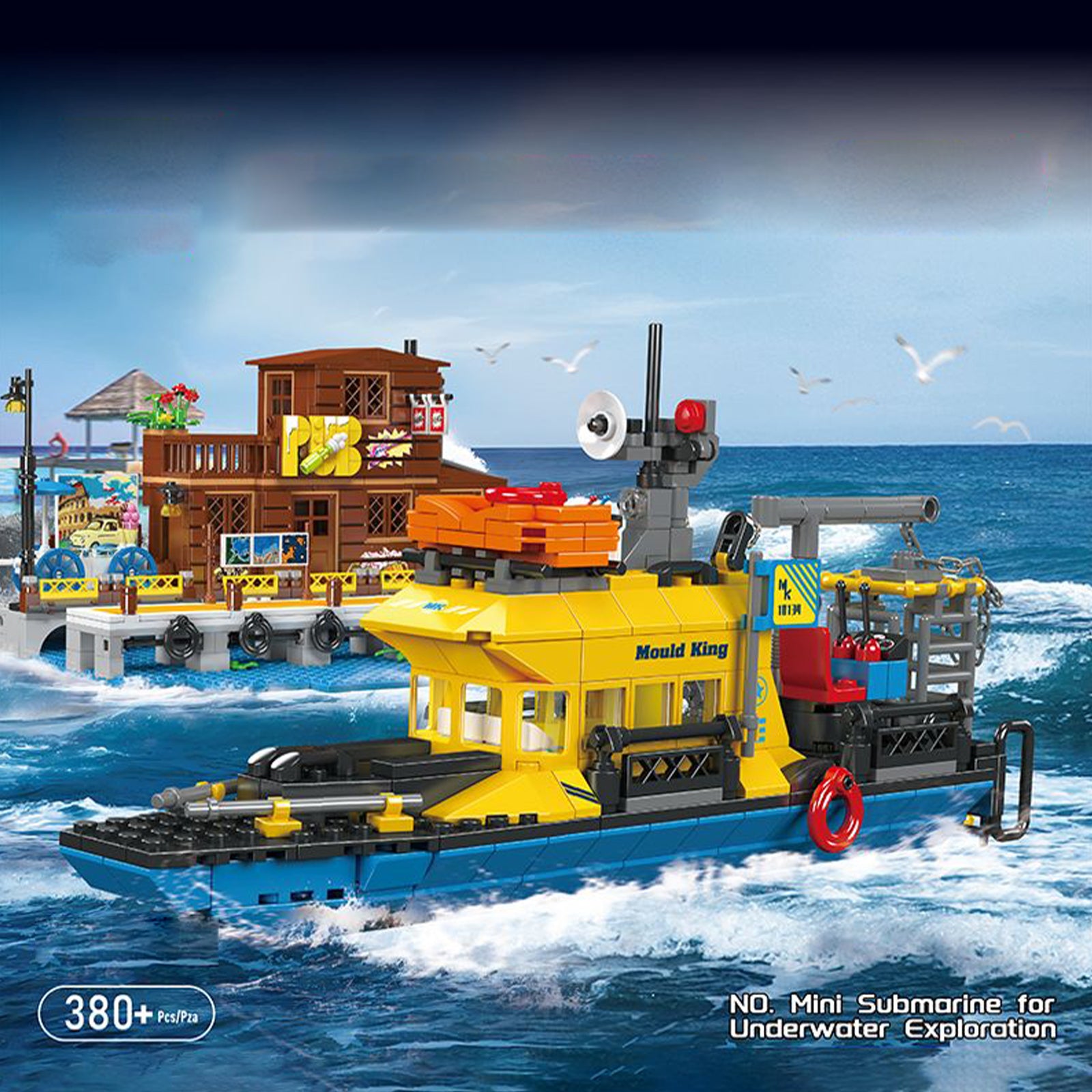 Sea Exploration Ship Building Block Set Toy -380Pcs