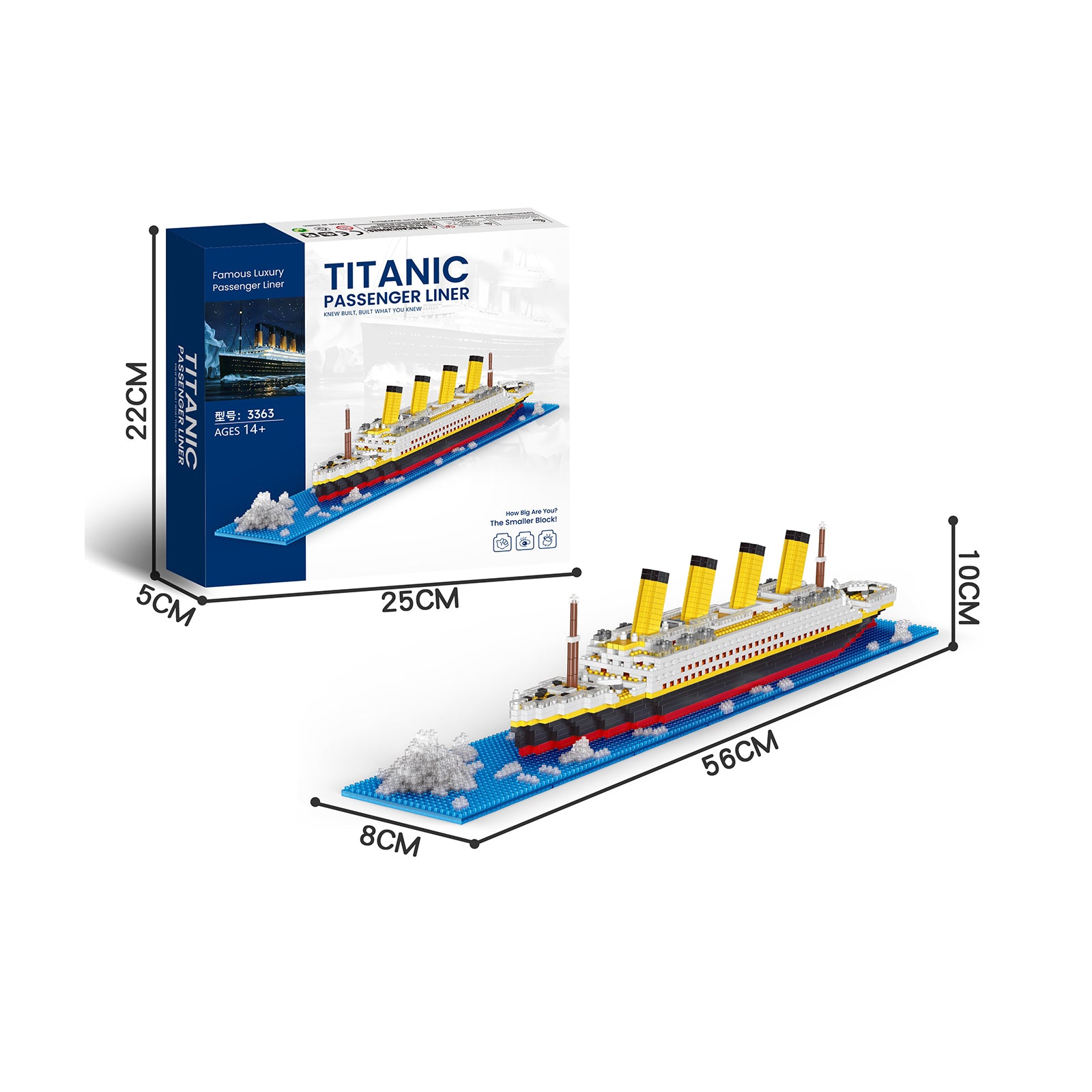 Ocean Titanic Cruise Ship Block Toy Set -1872Pcs