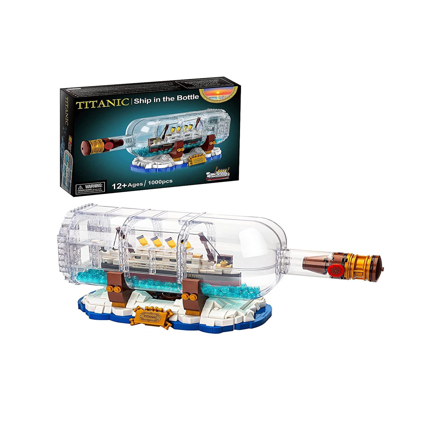 Titanic Ships in a Bottle Custom Brick Sets -1000Pcs