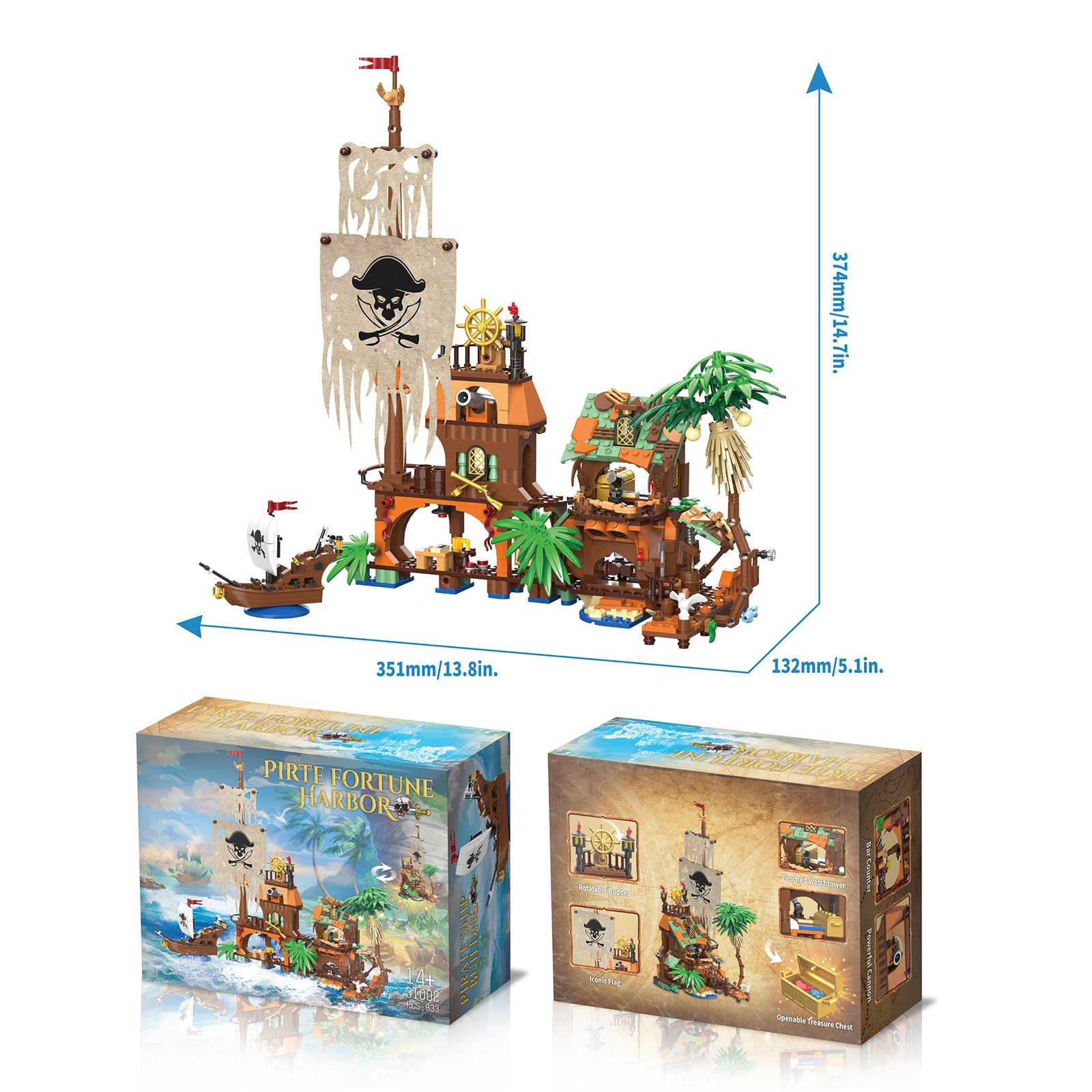 Pirate Ship Building Block Toy Sets