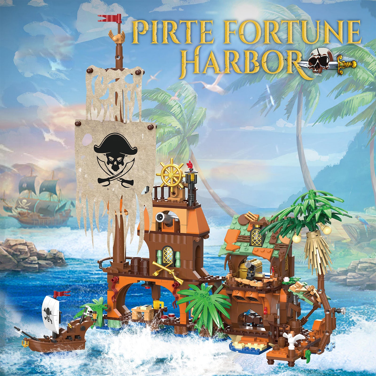 Pirate Ship Building Block Toy Sets