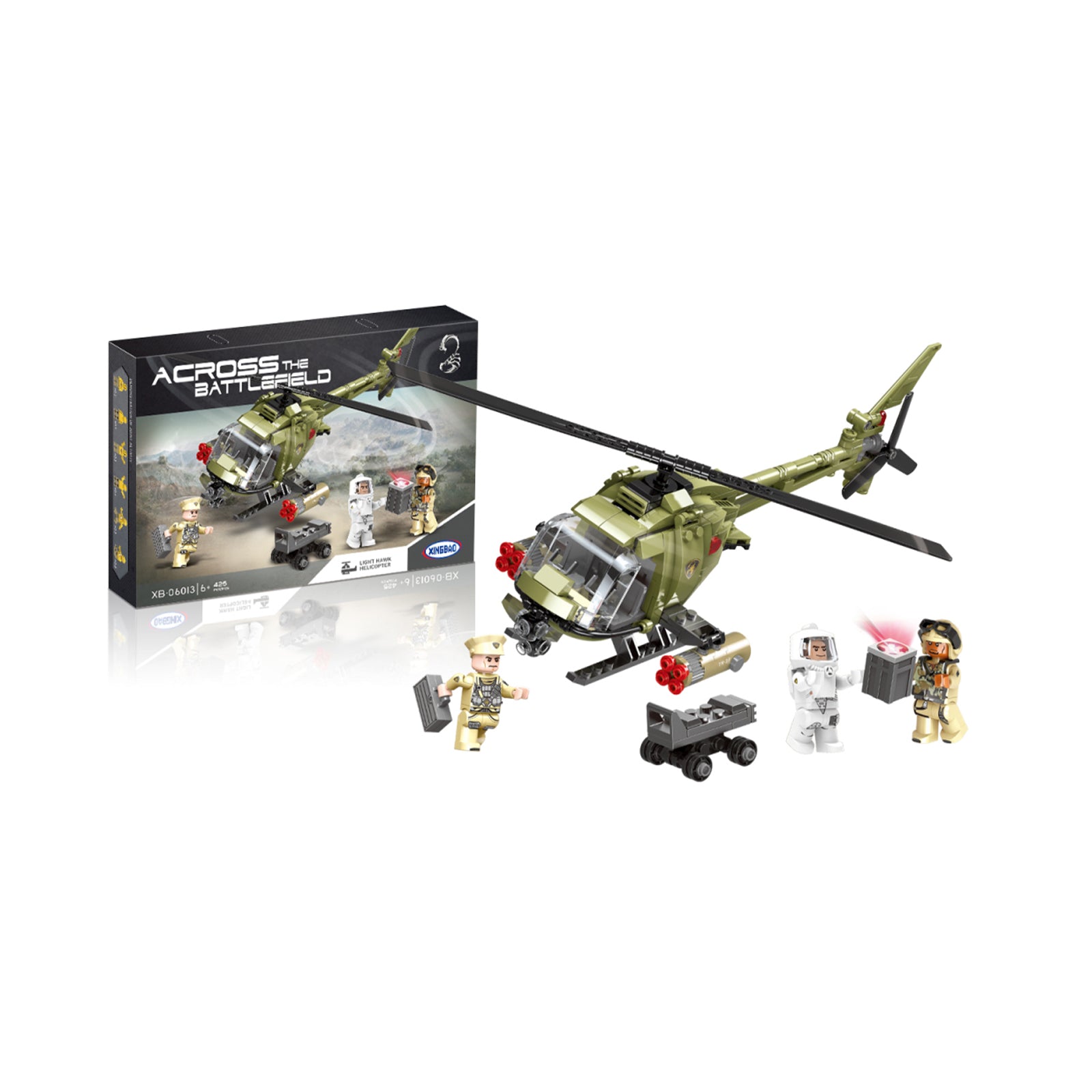 Military Armed Helicopter Blocks Toy Set - 425Pcs