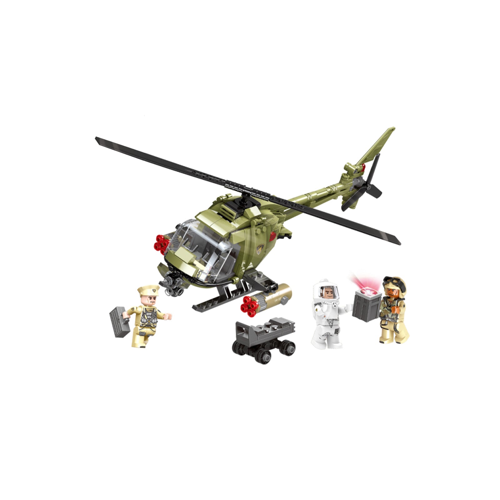 Military Armed Helicopter Blocks Toy Set - 425Pcs